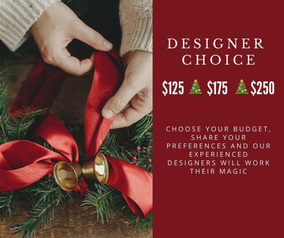 DESIGNERS CHOICE  $125$175$250 - With Designers Choice, you simply share your budget and occasion, and our skilled floral designers will craft a unique arrangement using the freshest, most beautiful blooms of the day. Thoughtfully composed with style and care, each piece is one-of-a kind-made just for you. May you wish for a larger arrangement, please use &quot;Custom Arrangement Tab&quot; to place the order. Your personalize card is always handwritten and free with your order, and it is a real card!