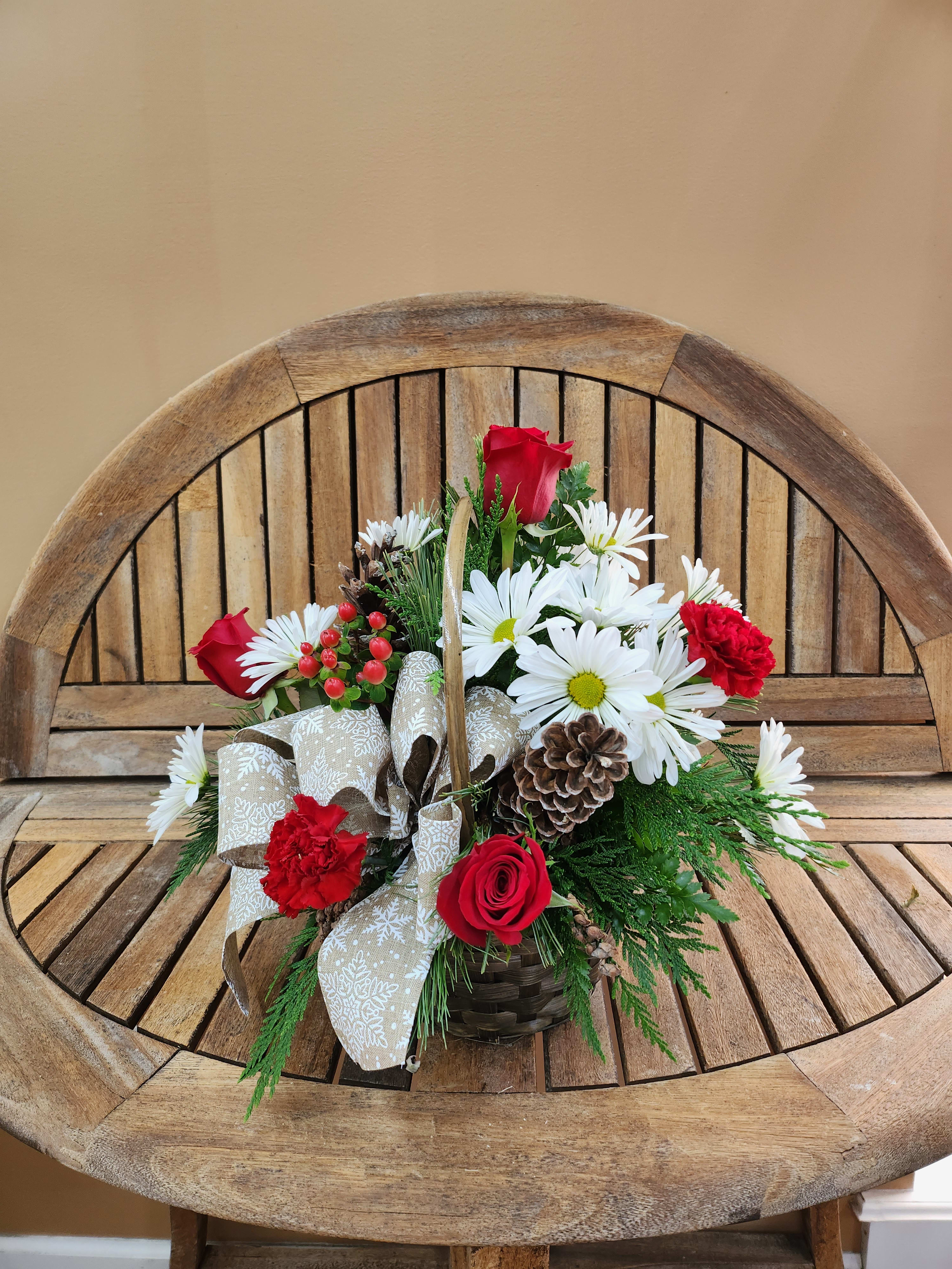 Christmas Carol Basket - Christmas Bow &amp; Basket May Differ Depending on Availability.