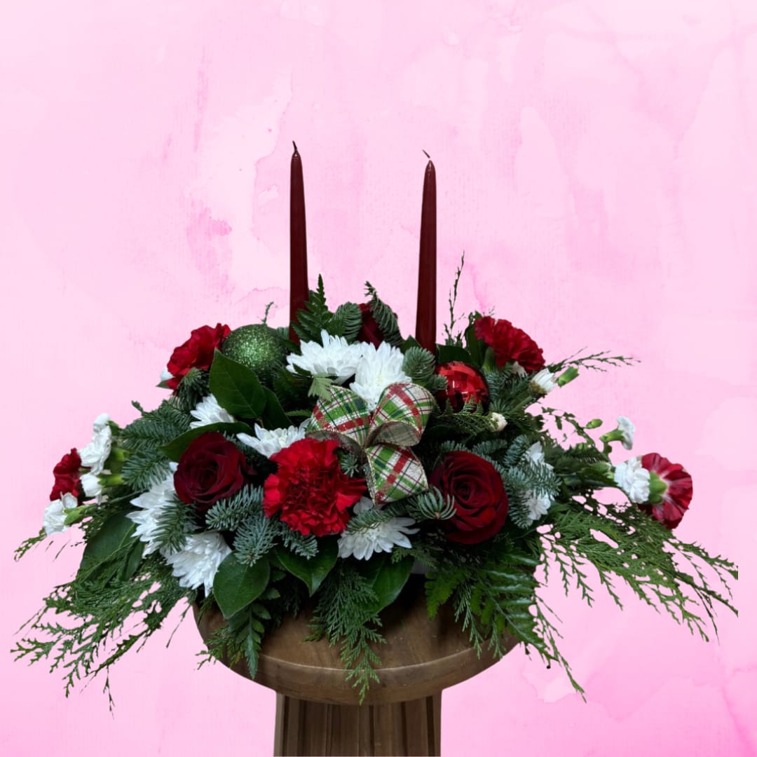 Christmas- 2 Candle Jolly - 2 candle centerpiece 