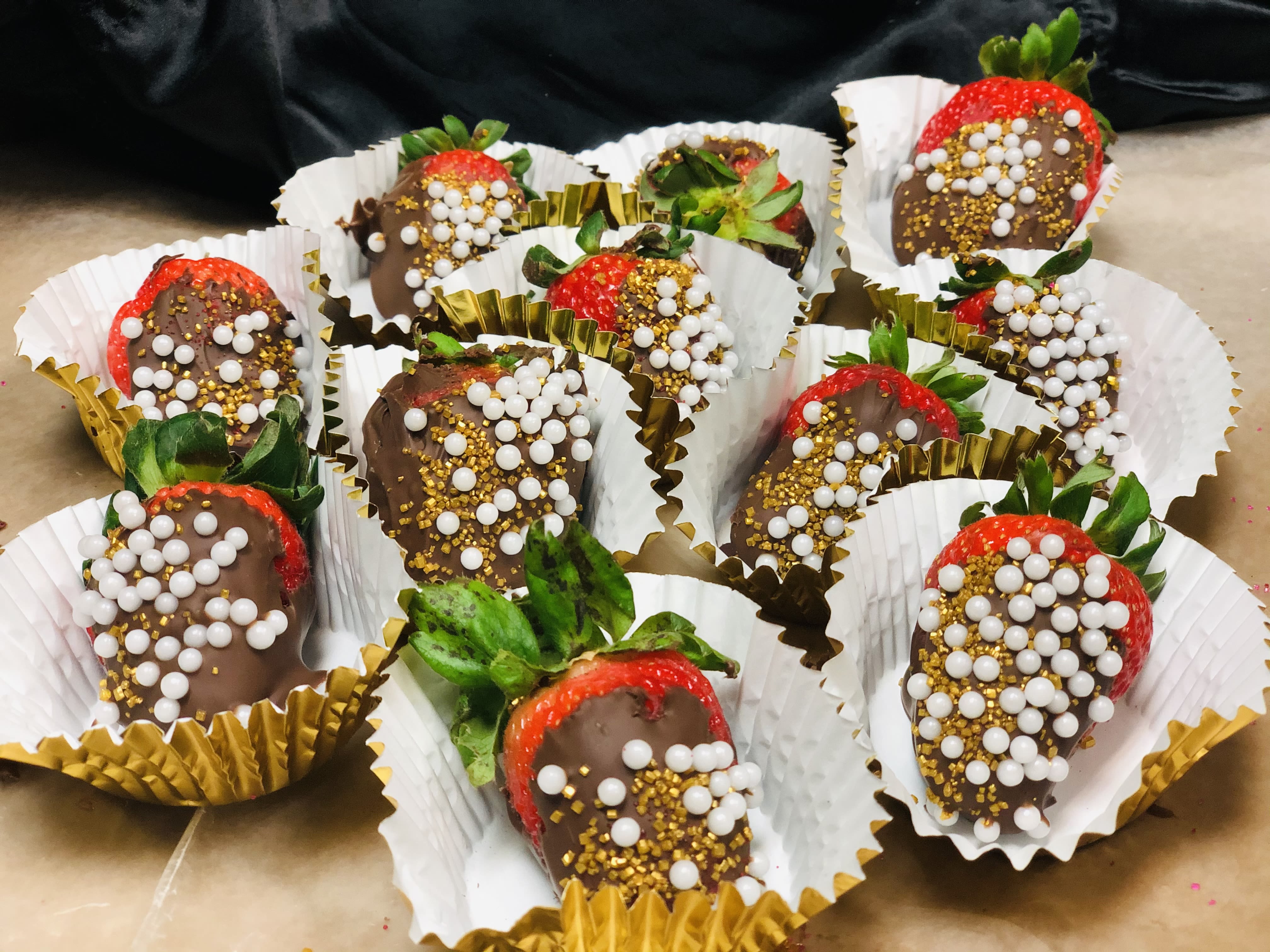 Sweet Berry Bliss - Indulge in the irresistible charm of our Sweet Berry Bliss—fresh, juicy strawberries hand-dipped in rich, premium chocolate for the perfect balance of sweetness and decadence. Each berry is carefully selected and beautifully finished for an elegant presentation that feels as special as it tastes. Ideal for gifting, celebrating, or simply treating yourself, these delightful bites bring a touch of luxury and love to any moment. A delicious complement to flowers, Sweet Berry Bliss is sure to make every occasion a little sweeter.