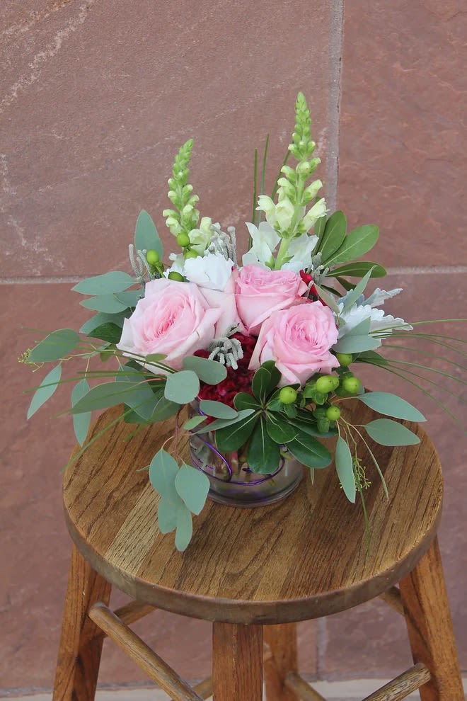 Everyday #2 - A low-profile arrangement featuring roses.