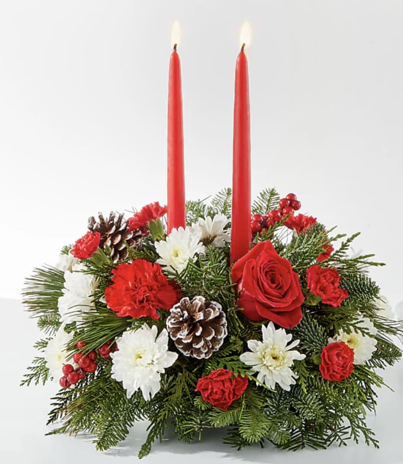 Holiday Soiree Centerpiece - This arrangement is perfect for all your seasonal events. 