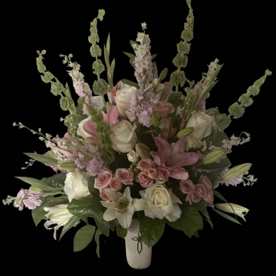 Pastel Cross Vase Bouquet  - Pastel Cross  (((Shown in the premium size)) 