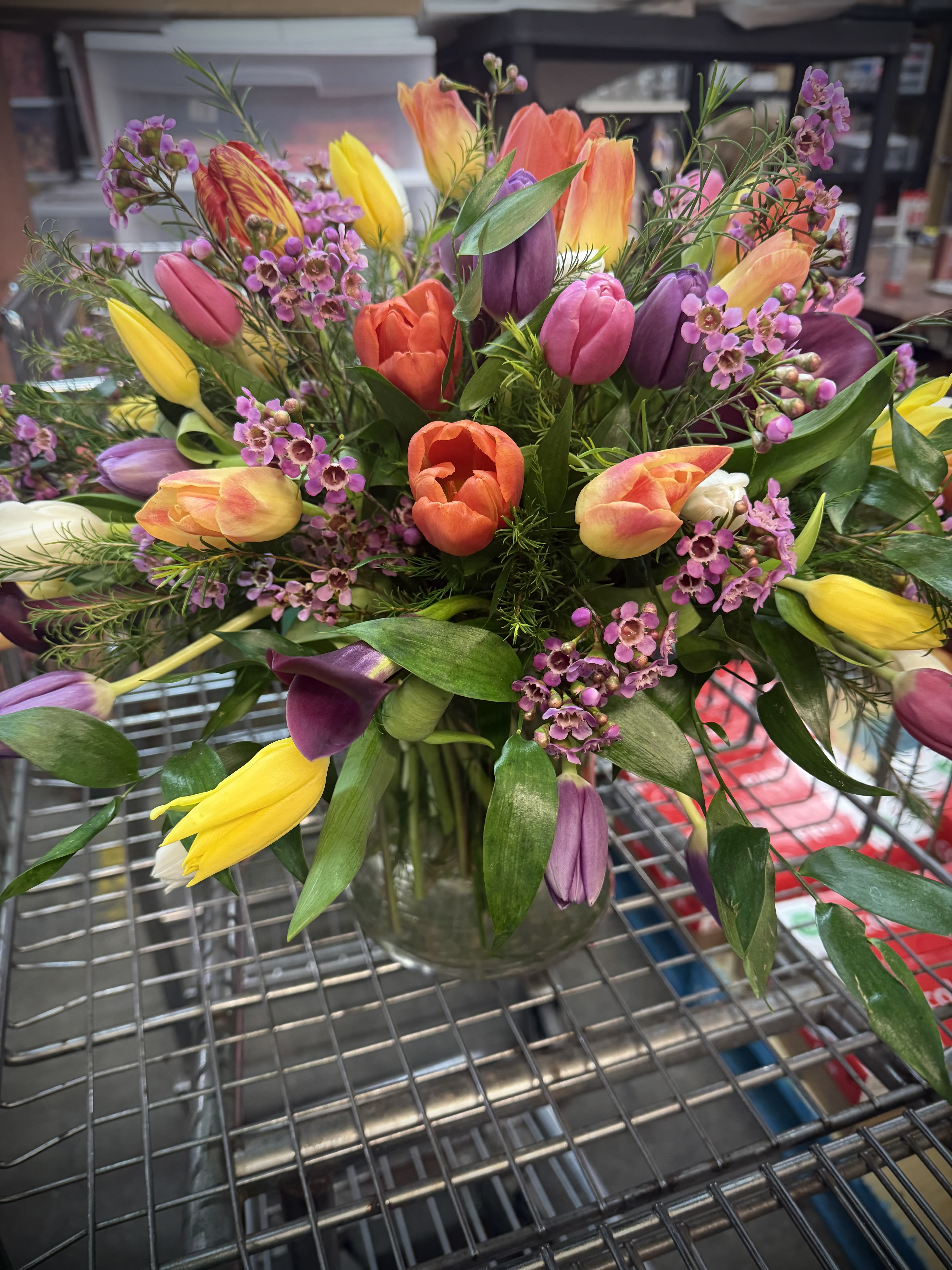 Tulips Tenfold - Vased Arrangement of Tulips