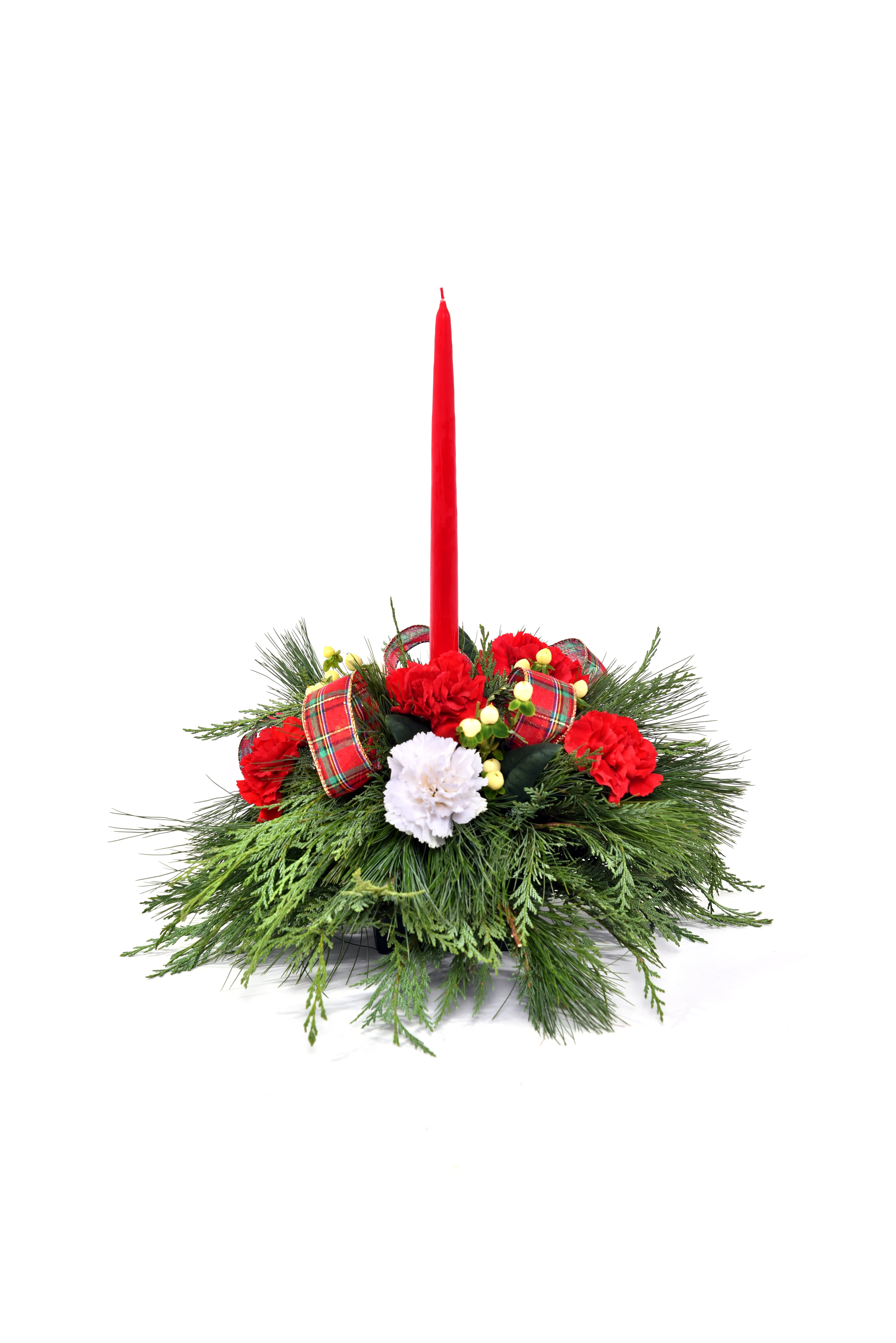 centerpiece - roses and carnations