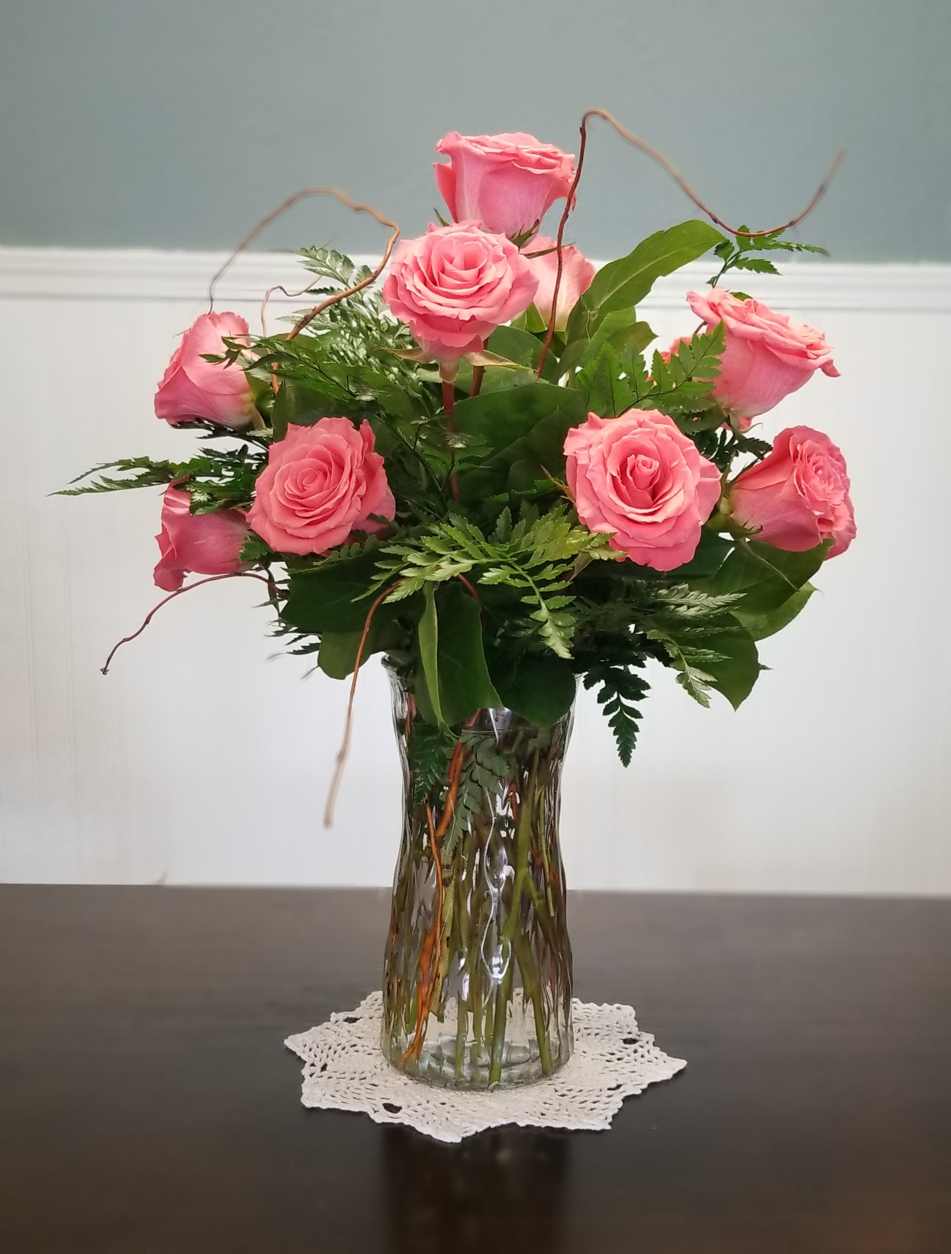 Pink Roses - A dozen pink Roses will brighten their day!