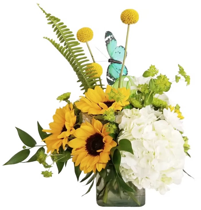 Custom Cube Arrangement 6 - Flowers and containers are subject to substitution and availability.