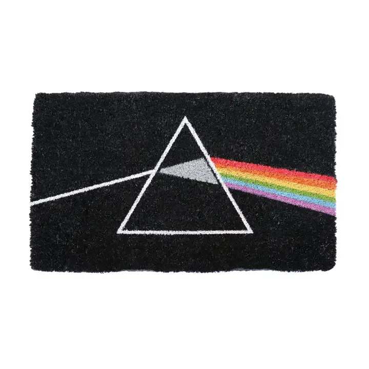 Pink Floyd - Dark Side of the Moon Doormat - Welcome your guests with a touch of rock history with our Pink Floyd - Dark Side of the Moon Doormat. This iconic design, brought to you by Pyramid America, is crafted from 95% natural coir and 5% soft PVC, ensuring durability and comfort underfoot. Perfect for any music enthusiast looking to add a unique touch to their home decor. Pyramid America is globally recognized for our unique and licensed merchandise, ensuring you receive a quality, cool product.