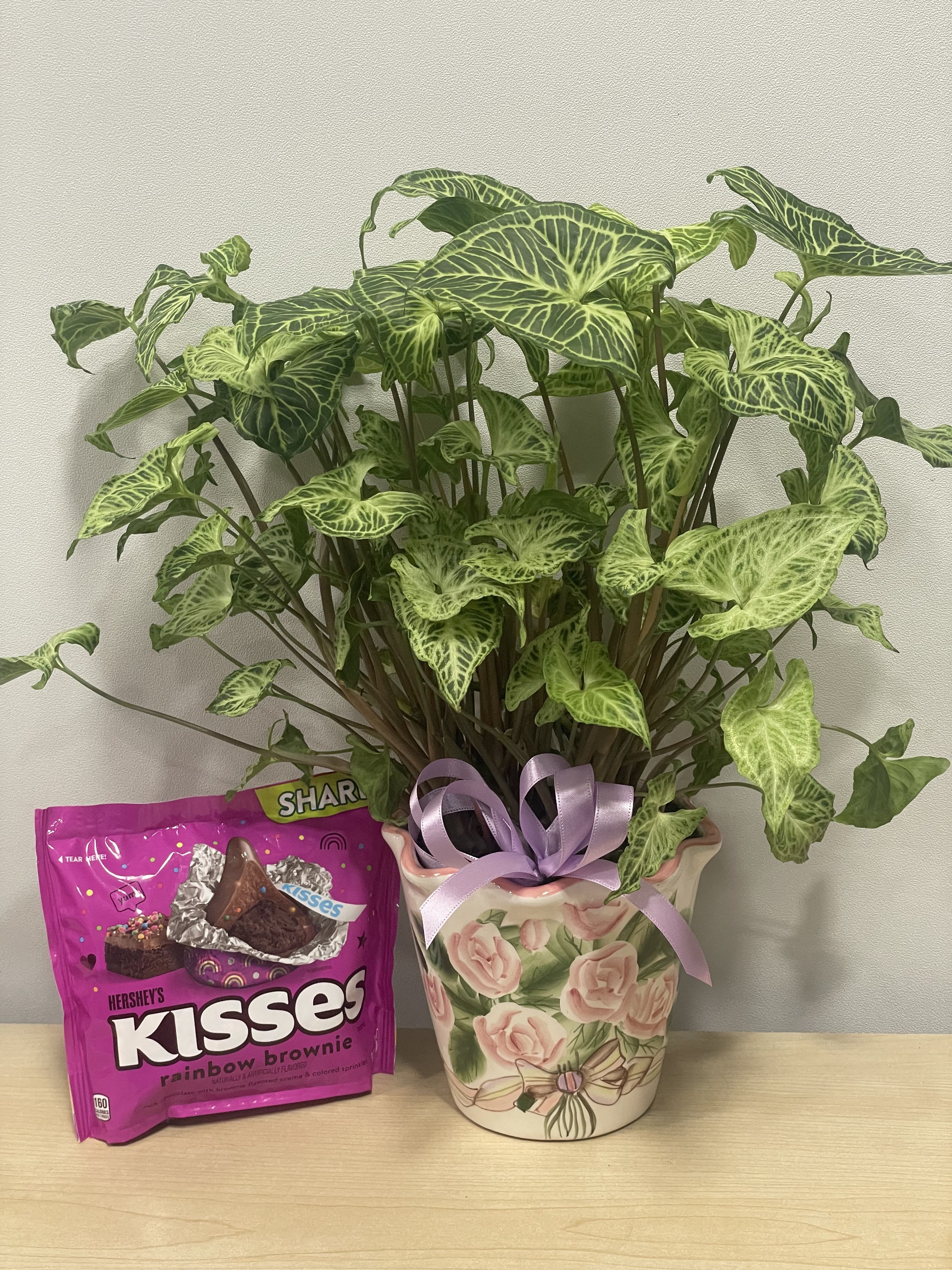 Pretty Planter &amp; Kisses - As shown 