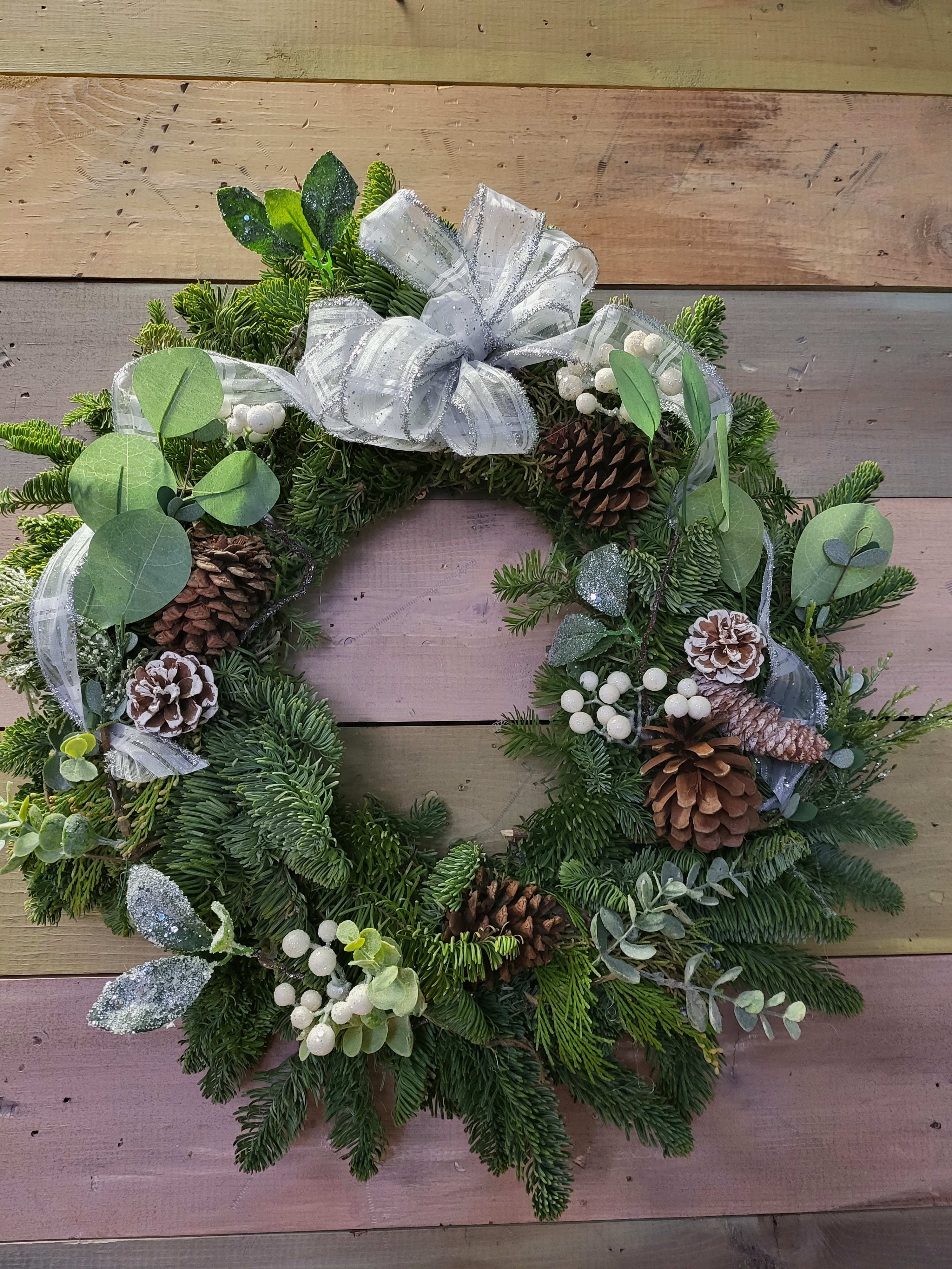 16" Holiday Wreath - Custom Holiday 16' Wreath, Each wreath will be uniquely decorated for the winter season, the wreath can adorn home for a long winters night. This Wreath loves the cold weather. Limited number. 