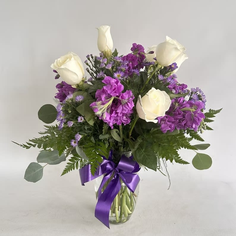 Sympathy Vase 2 - Flowers and containers are subject to substitution and availability.