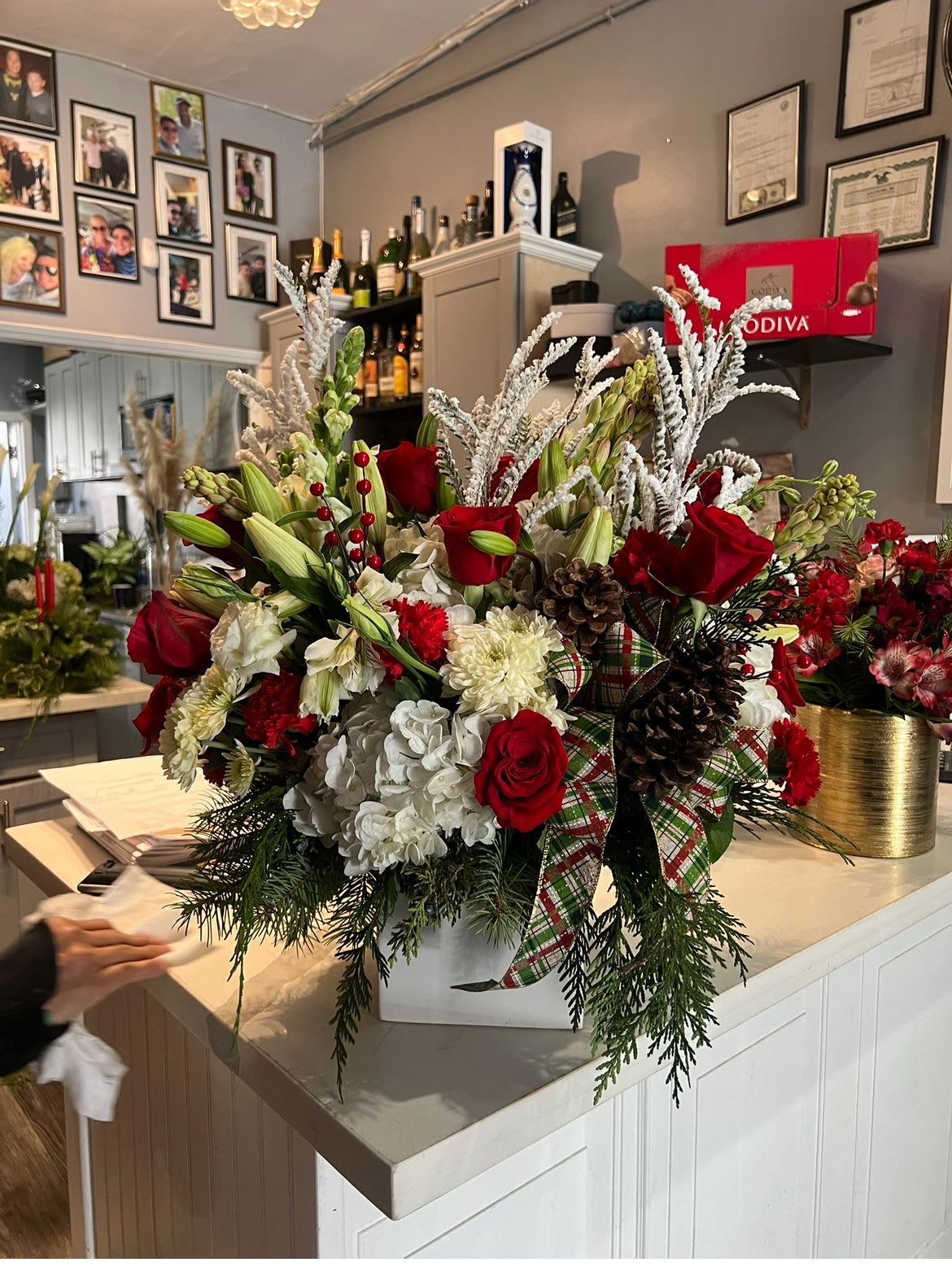 Holiday Magic - To celebrate the season, a beautiful Christmas arrangement or any special location High end floral design