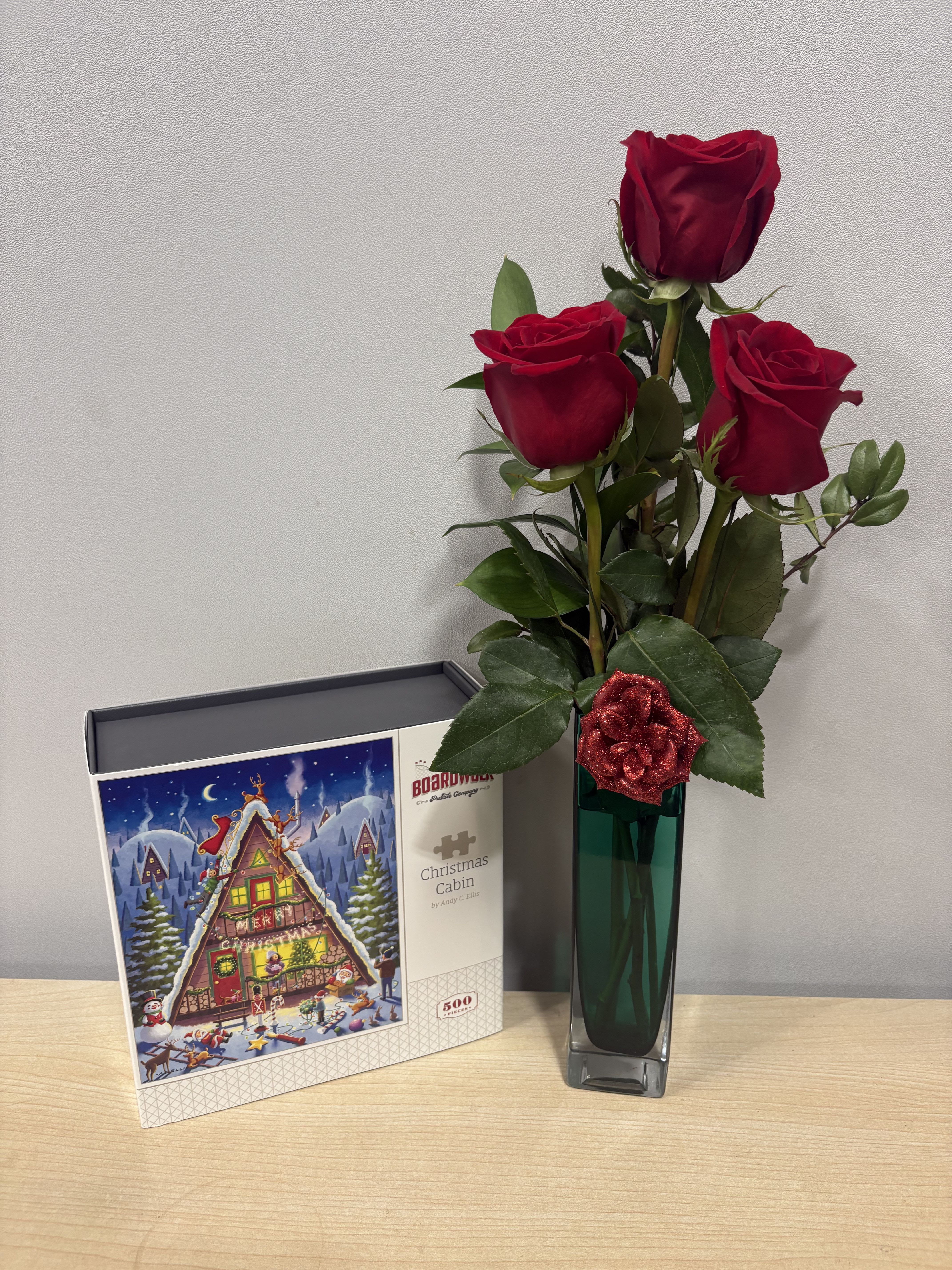 Holiday Roses &amp; Puzzle - As shown 
