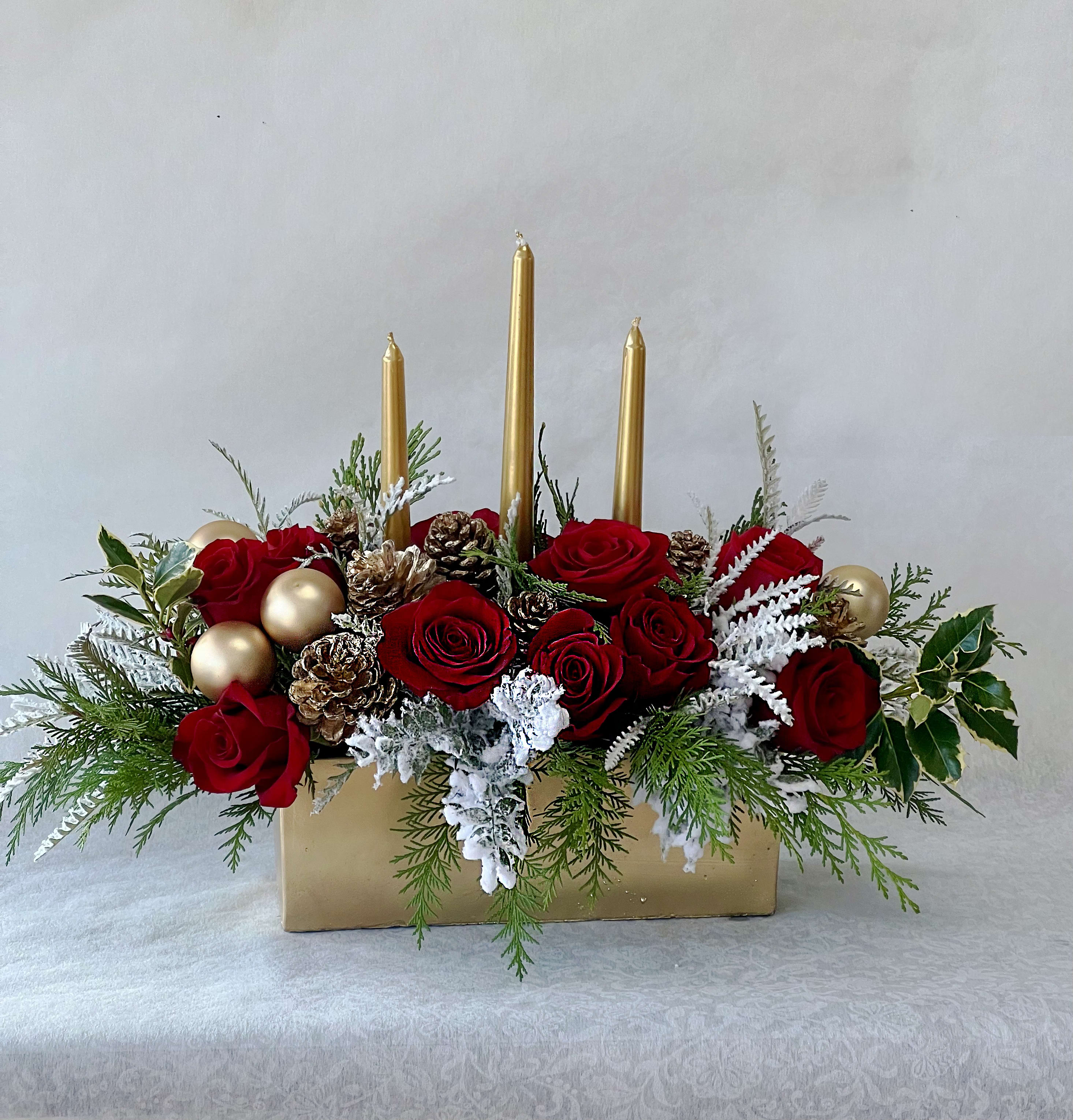 Traditional Christmas - Perfect for Dinner table, candles  gives more warmth.