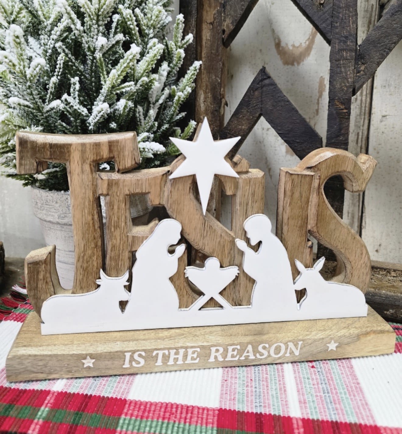 Jesus is the Reason 7x10.5 -  Add a unique touch to your home with our 'Jesus is the Reason' decorative tabletop object. Measuring 7x10.5 inches, this piece from Wholesale Home Decor is perfect for enhancing your decor. Ideal for your own home or as a thoughtful gift, this item is a great choice. Rely on WHD's 15 years of experience in offering quality decor pieces at reasonable prices.