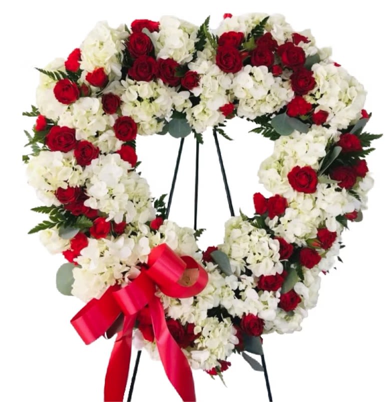 Standing Heart 3 - Flowers are subject to substitution and availability.