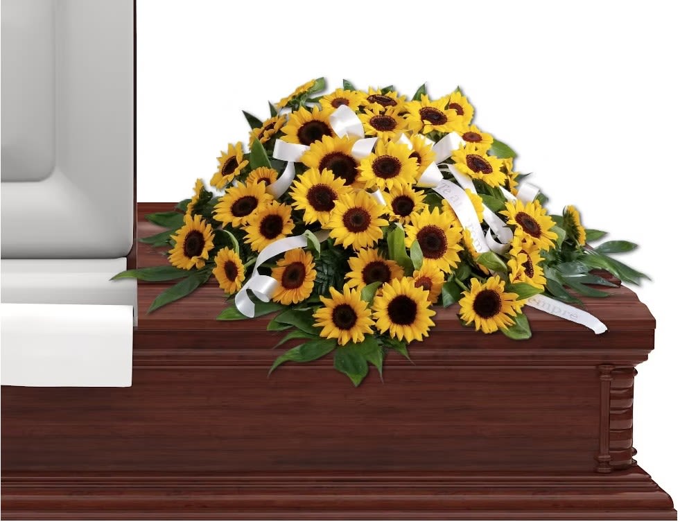 Sunflower Casket Spray - Flowers are subject to availability.