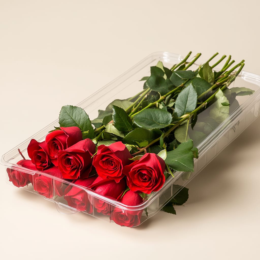 Pure Love – Dozen Red Roses in Clear Gift Box - A timeless presentation of a dozen premium red roses, carefully arranged in a clear protective box to showcase each bloom’s natural beauty and freshness. Accented with fresh greenery for a clean, classic look and an elegant unboxing experience.  Perfect for Valentine’s Day, romantic gestures, celebrations, or meaningful gifting. Available for delivery in DeLand and surrounding Central Florida areas. Rose variety, greenery, and presentation details may vary slightly based on availability while maintaining overall style, quality, and value.