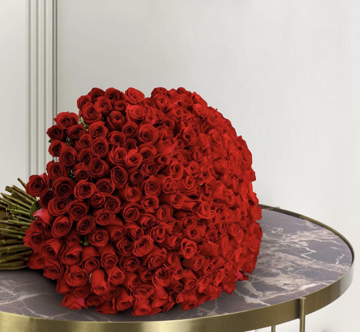 300 Red Roses Bouquet - Our biggest bouquet - three hundred fresh red roses.  It's a way to show your big love for the person you really adore!