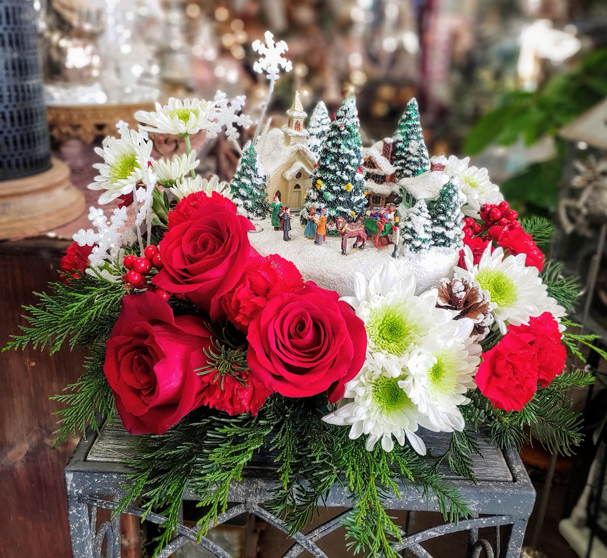 St Nicholas Circle Cottage - A festive holiday mix highlighting the Kinkade St Nicholas Circle Cottage. This is not the current 2023 cottage.