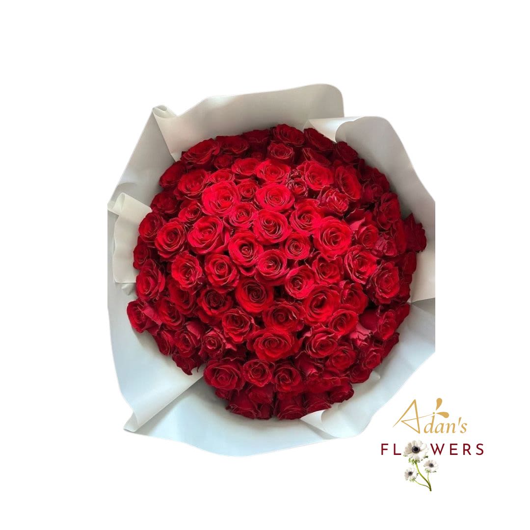 Red Valentines - Luxurious bouquet of fresh red roses, elegantly arranged to express love, passion, and timeless romance. Perfect for making a bold and unforgettable statement.