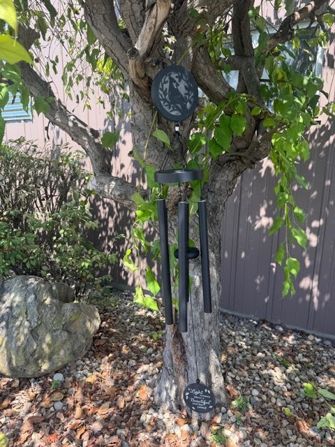 Wind Chime Beautiful Soul 45" Solar Chime - "A light remains where a beautiful soul has passed."