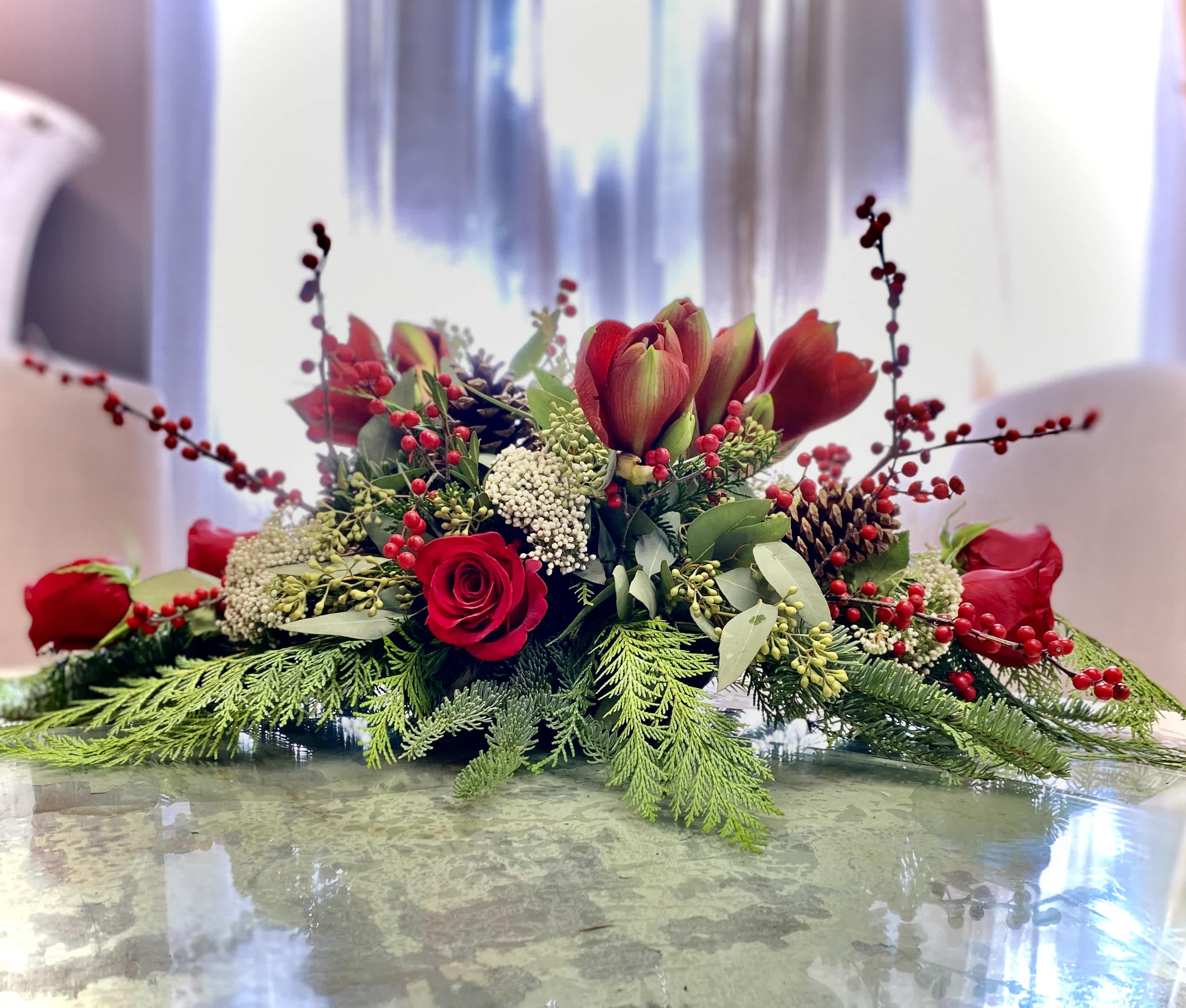 WINTER ARRANGEMENT - A beautiful winter arrangement. 