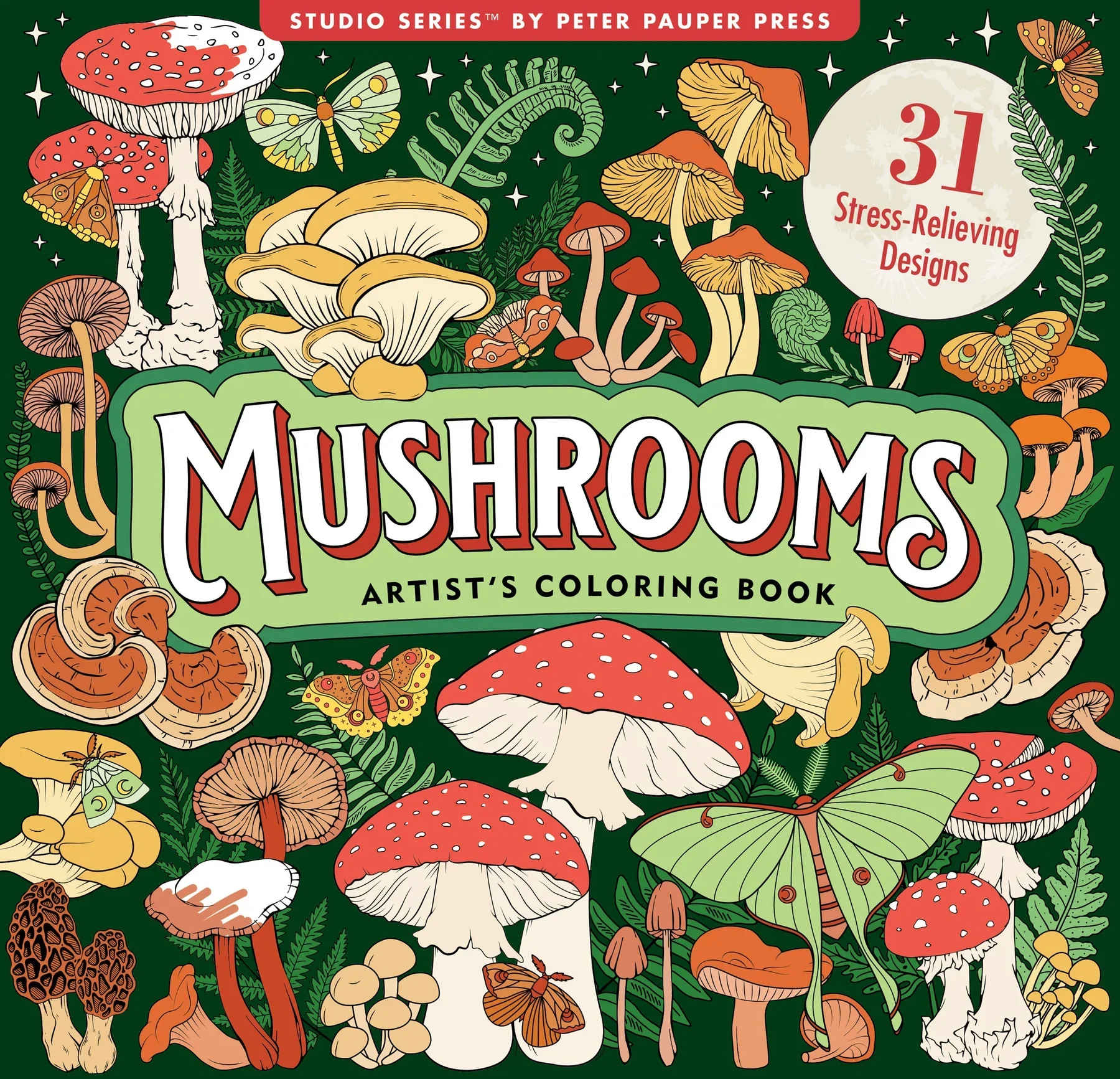 Mushrooms Artist's Coloring Book - Color your way through gorgeous artwork with a woodland flourish!