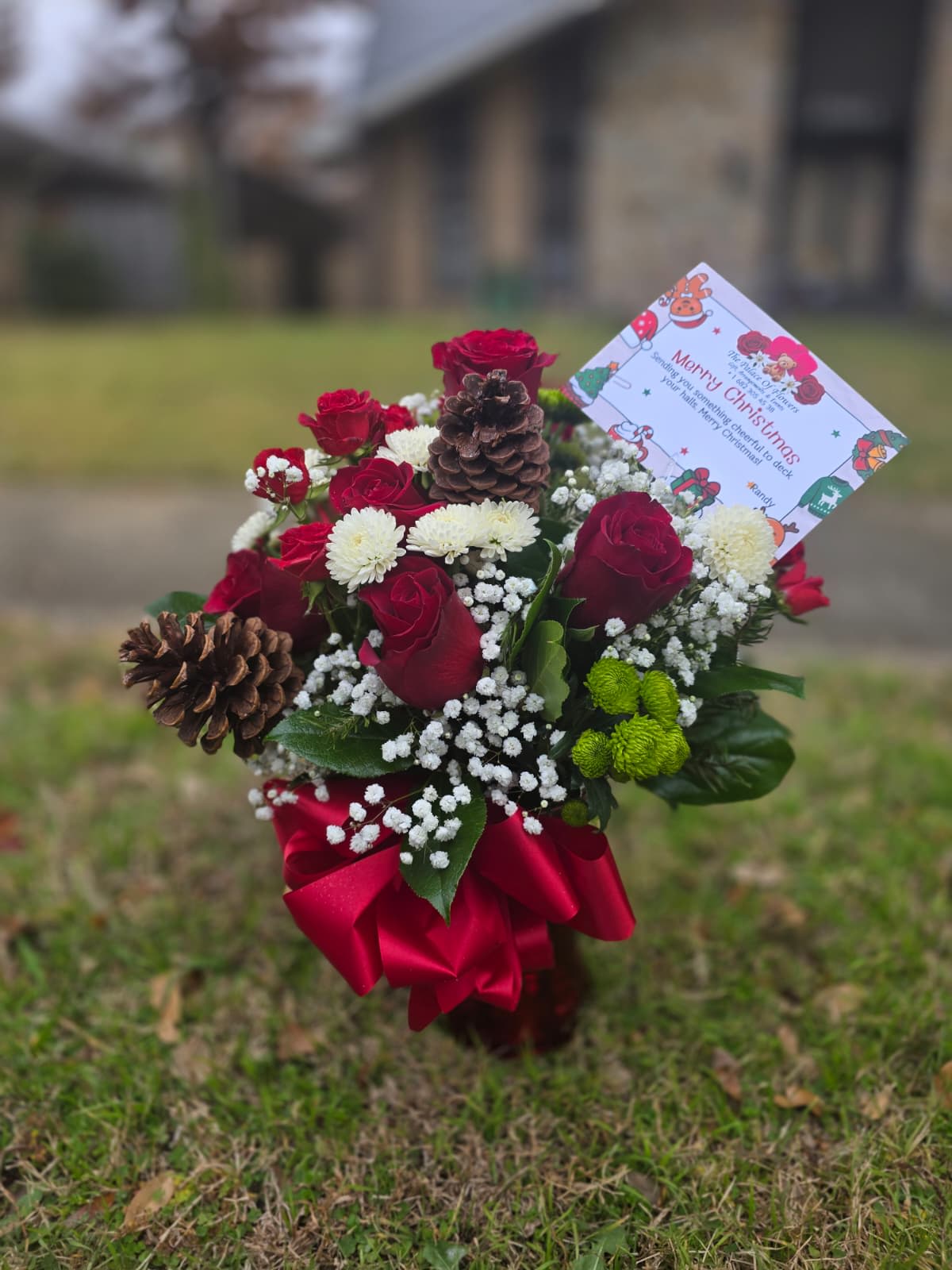 Holiday Party! - The holiday season is here! Brighten up your Christmas party with this cheerful arrangement! Delicately crafted by the masterful hands of our designers with festive, colorful flowers and unique seasonal details, it's delivered the same day you order to surprise your host in style.