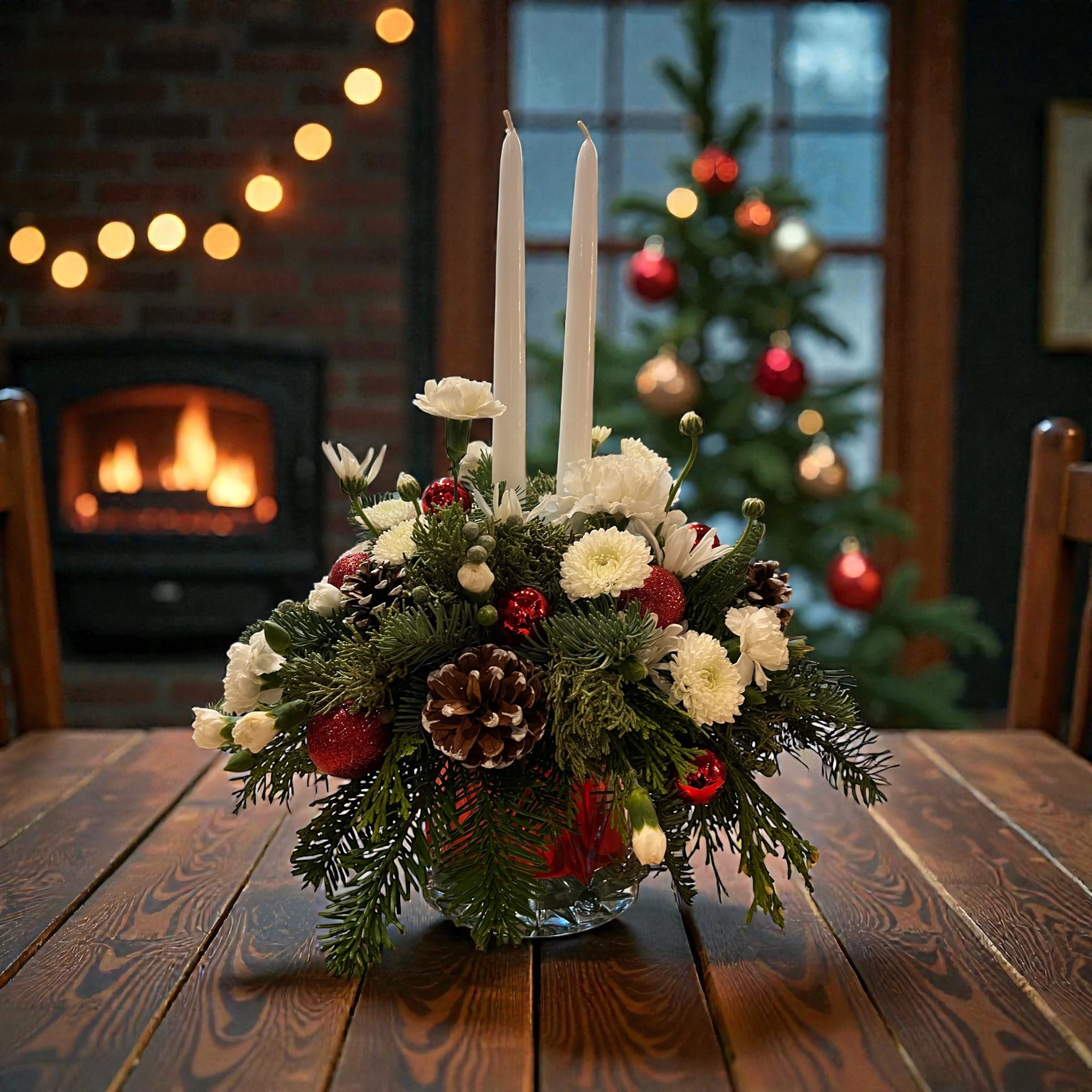 Twin Candles in Crystal Drum - Twin Candles in Crystal Drum