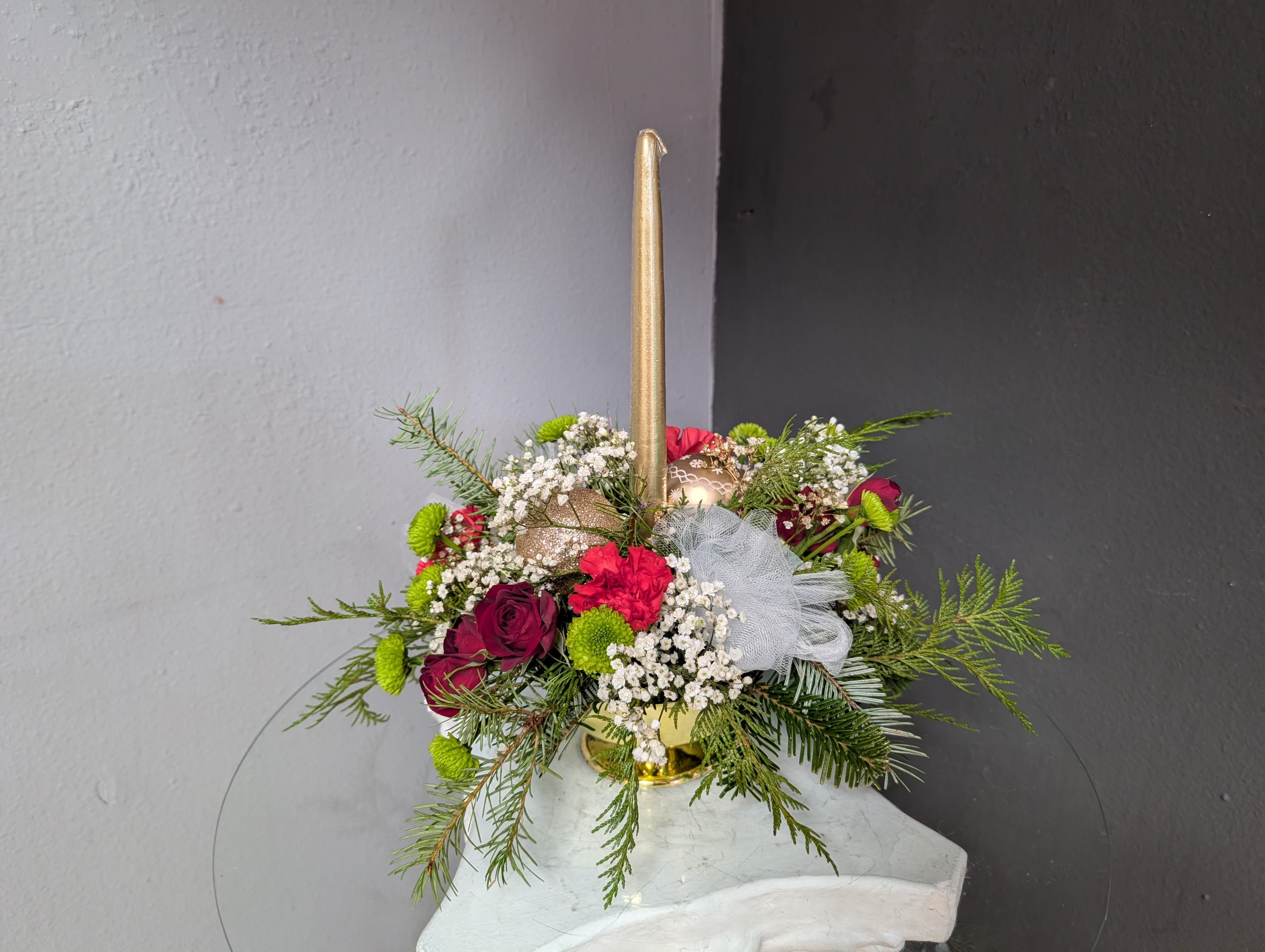 #345 Centerpiece - A beautiful fall Cornucopia perfect as a table of 2-4 centerpiece 