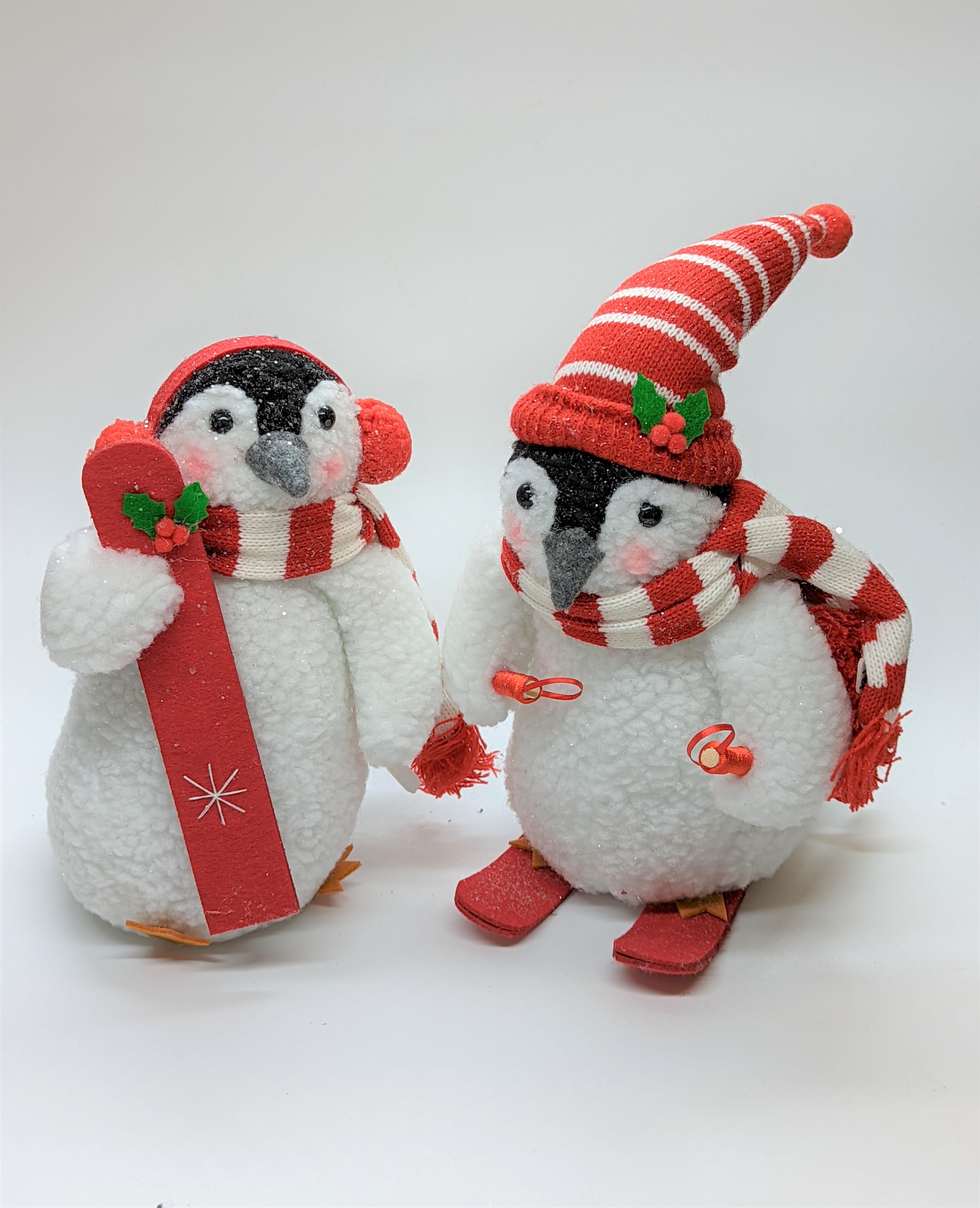 SALE - Skiing Snowbirds  - These snowbirds love the snow! Ski Mountain bound to snowboard and ski.  Select from a skiing penguin or snowboarding penguin or make it complete with one of each.  