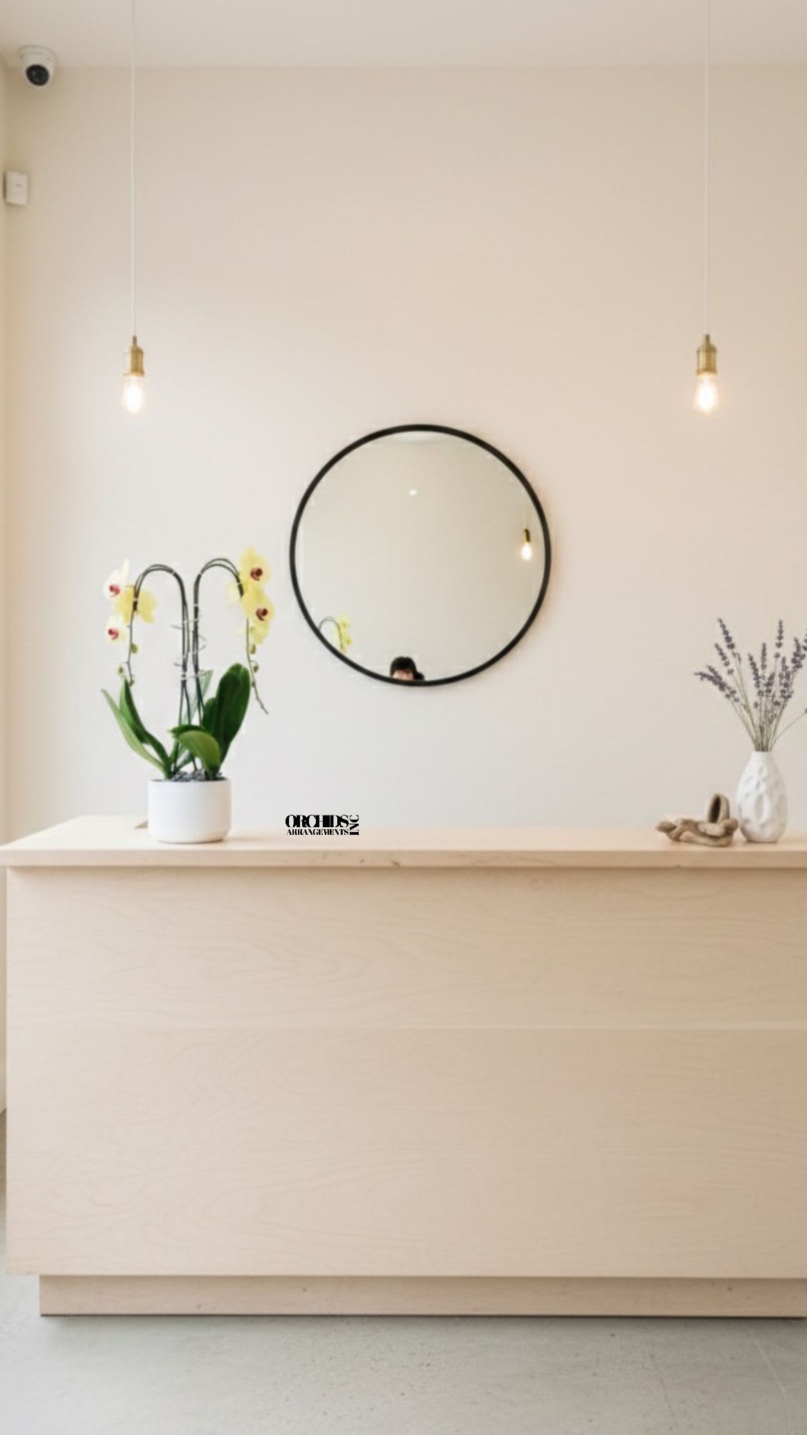 Same Day Yellow Orchids Phalaenopsis - A high quality Double yellow orchid arrangement with a vase 8.5" D X 6" T. An orchid arrangement flower deliver for any occasion design with fresh natural real beautiful Phalaenopsis cascade orchid plant minimalist decor. 