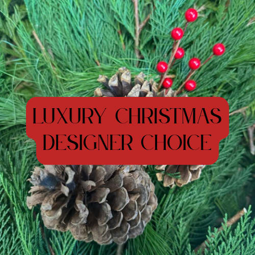 Luxury Christmas Designer Choice - Oversized arrangement using mostly premium flowers. 