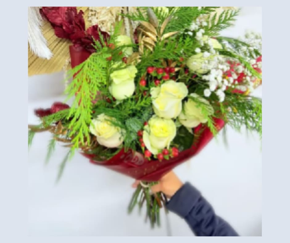 Festival Rose - Classic bouquet of fresh flowers, perfect for gifting and expressing warm wishes for any special occasion.