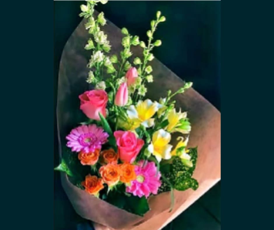 Ice Flowers - Beautiful colorful bouquet with a variety of fresh flowers, perfect for bringing joy and vibrance to any special occasion.