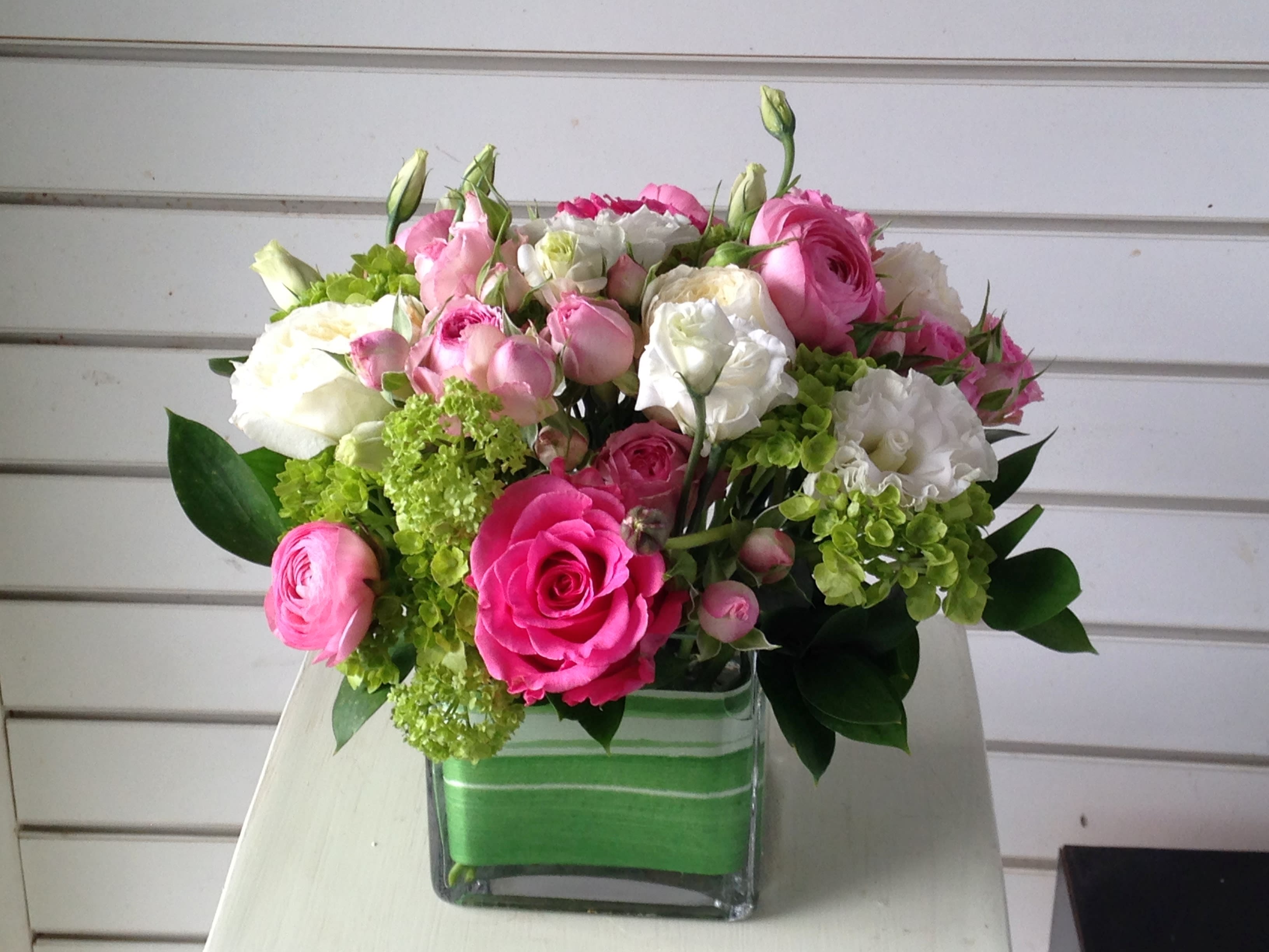 I am pink - Pink roses with lisianthus