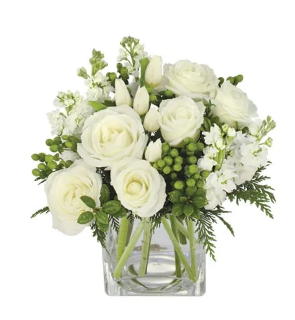 Arctic Char - Vase Arrangment in white.