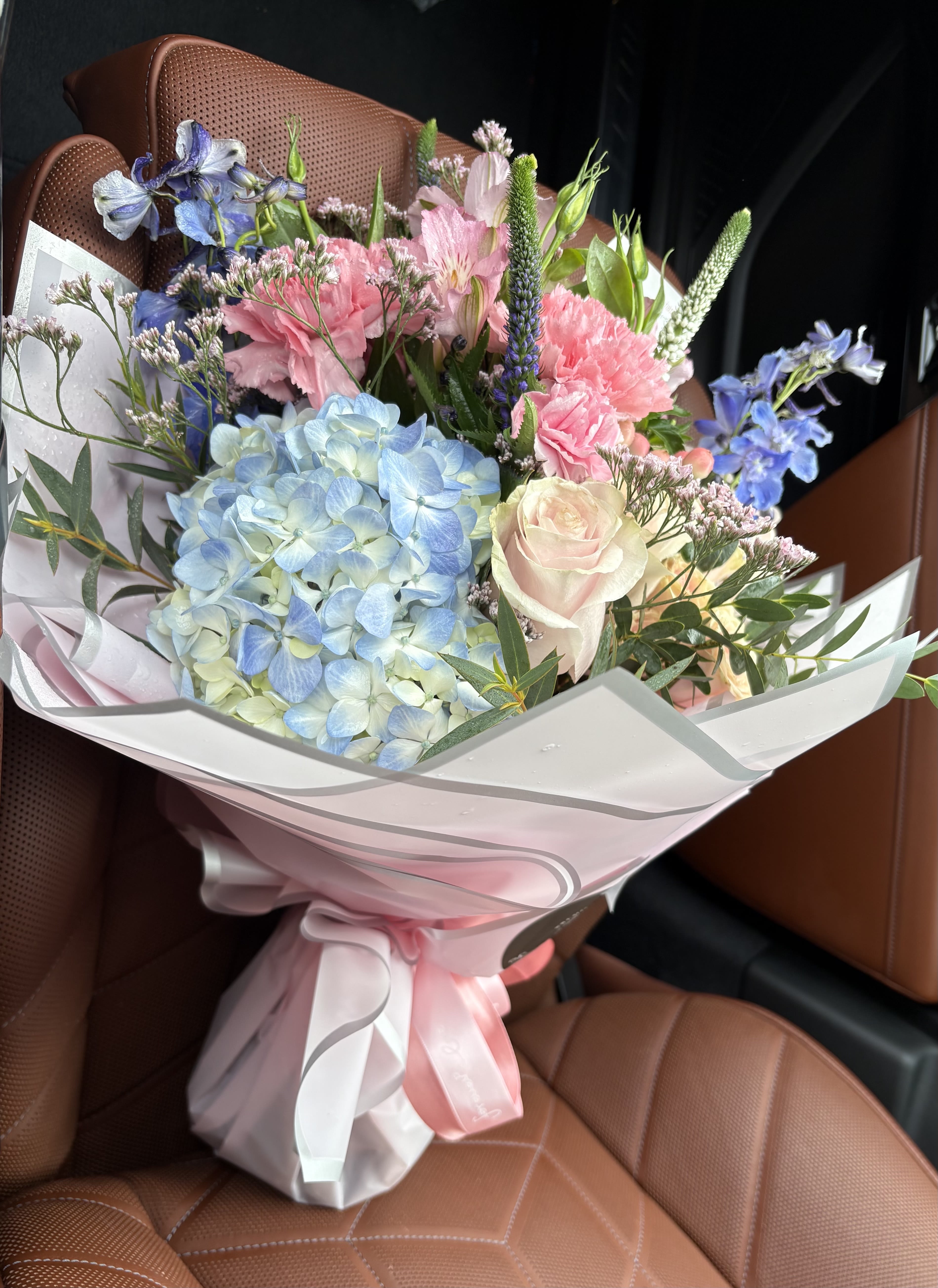 Pink &amp; Blue  - 16"'H 