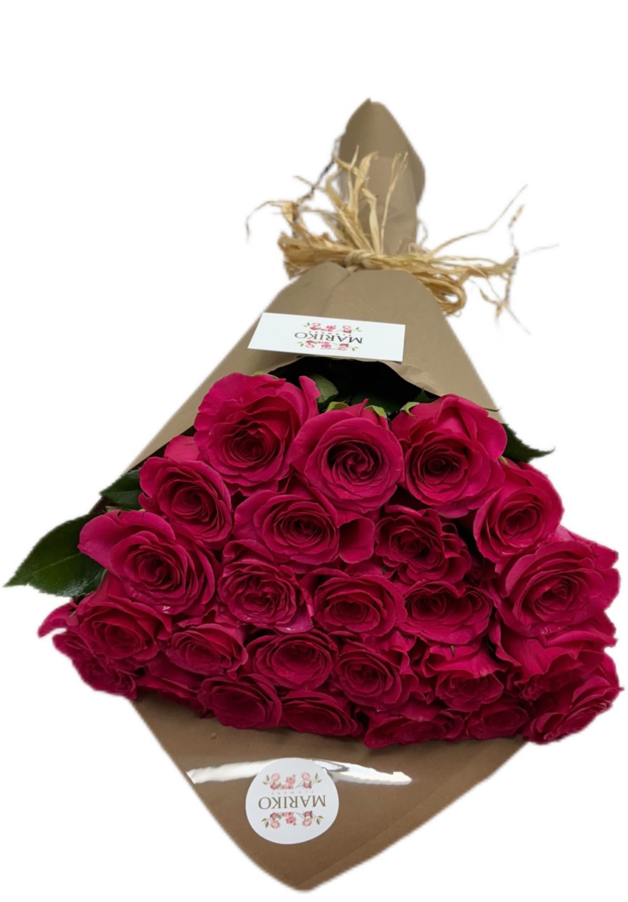 Dark Pink roses Stem 25 Size 70cm - Dark Pink roses 