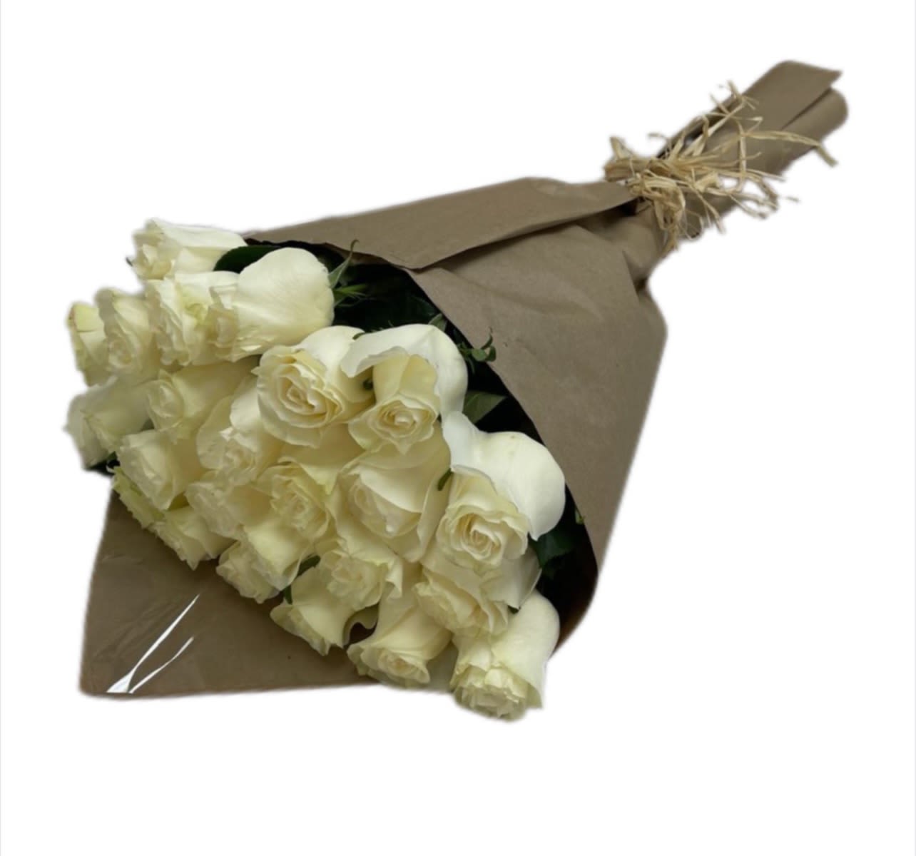 White Roses - Stem 25, Size 70 Cm - White Roses - Stem 