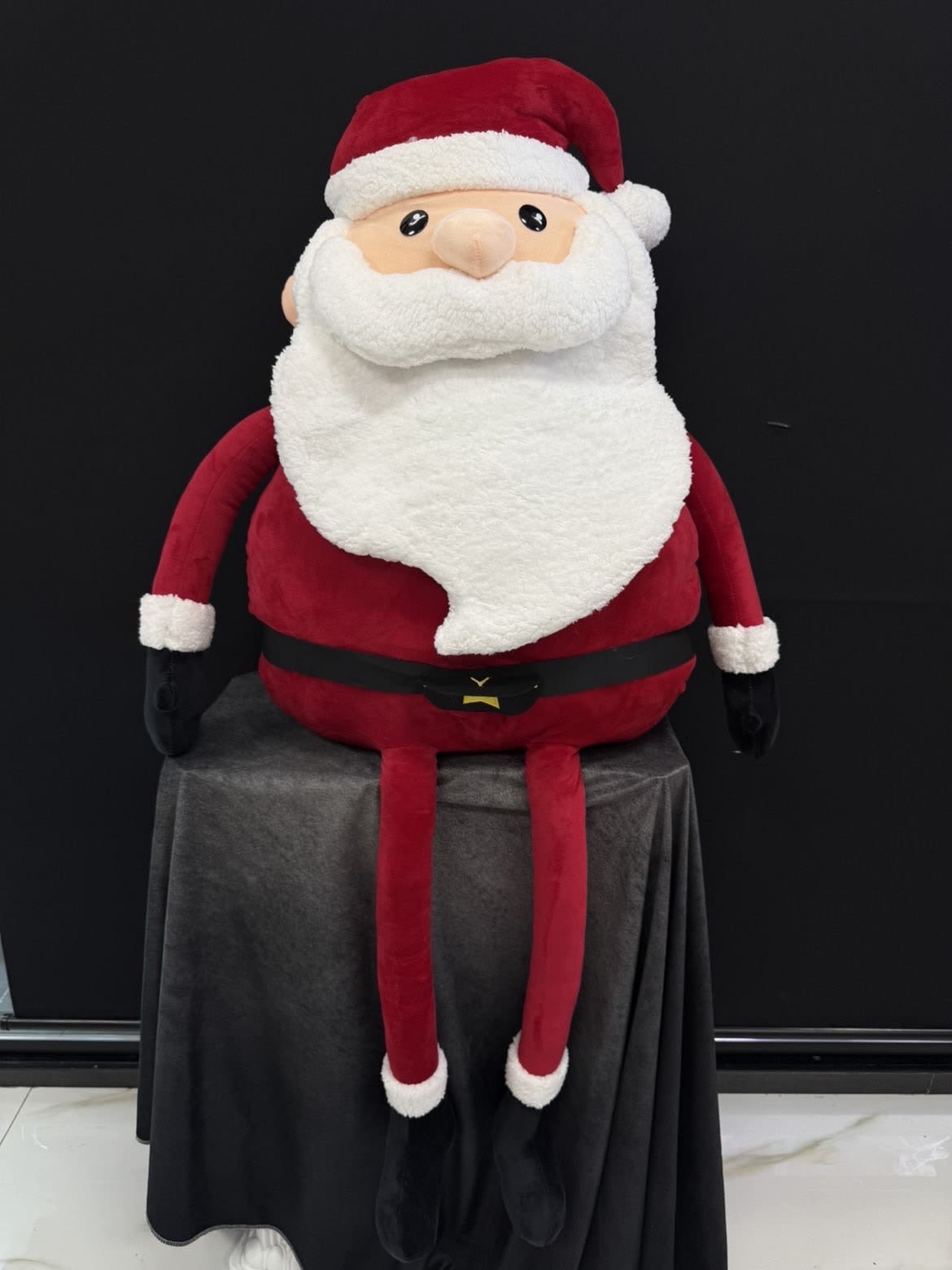 Giant Plush Santa Decor - Bring the Christmas magic home with our adorable Giant Santa plush! Soft, cuddly, and ultra-festive, he’s perfect for holiday photos, store décor, parties, kids, and Christmas surprises. A super cute statement piece that adds instant holiday joy 