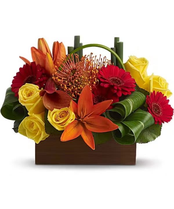 Bamboo Getaway  - Fun floral arrangement with Bamboo. 