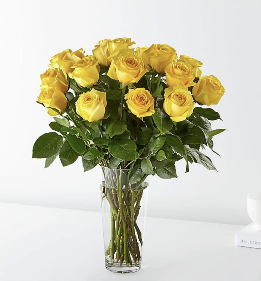 Yellow Rose Bouquet - Nothing brightens someone's day quite like the sunny shade of yellow. While vibrant yellow roses are a symbol of friendship, this bouquet makes a welcomed gift for any loved one.
