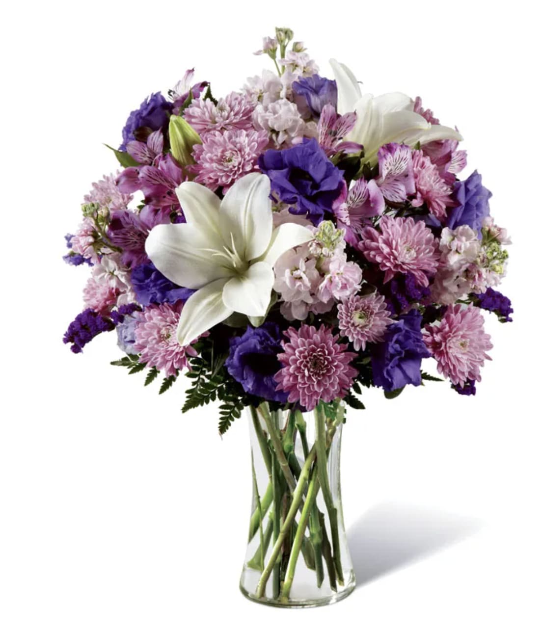Purple Paradise - The stunning Purple Paradise Bouquet creates a bold splash of color upon arrival, creating a gift of floral style and design your special recipient will always remember. This flower bouquet exhibits levels of texture and color that will make them take notice. This beautiful perfect present of flowers is ready to express your warmest wishes for a birthday, as a thank you, or as a way to let them know how much you care. 