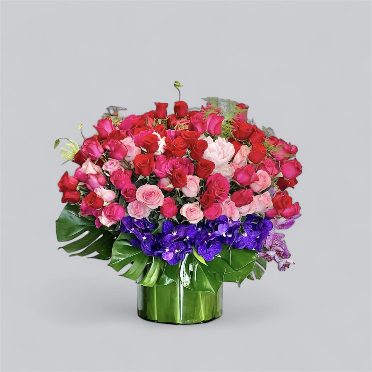 Splendid Daydream Garden - This beautiful garden arrangement has anemones, peonies, dahlias, roses!