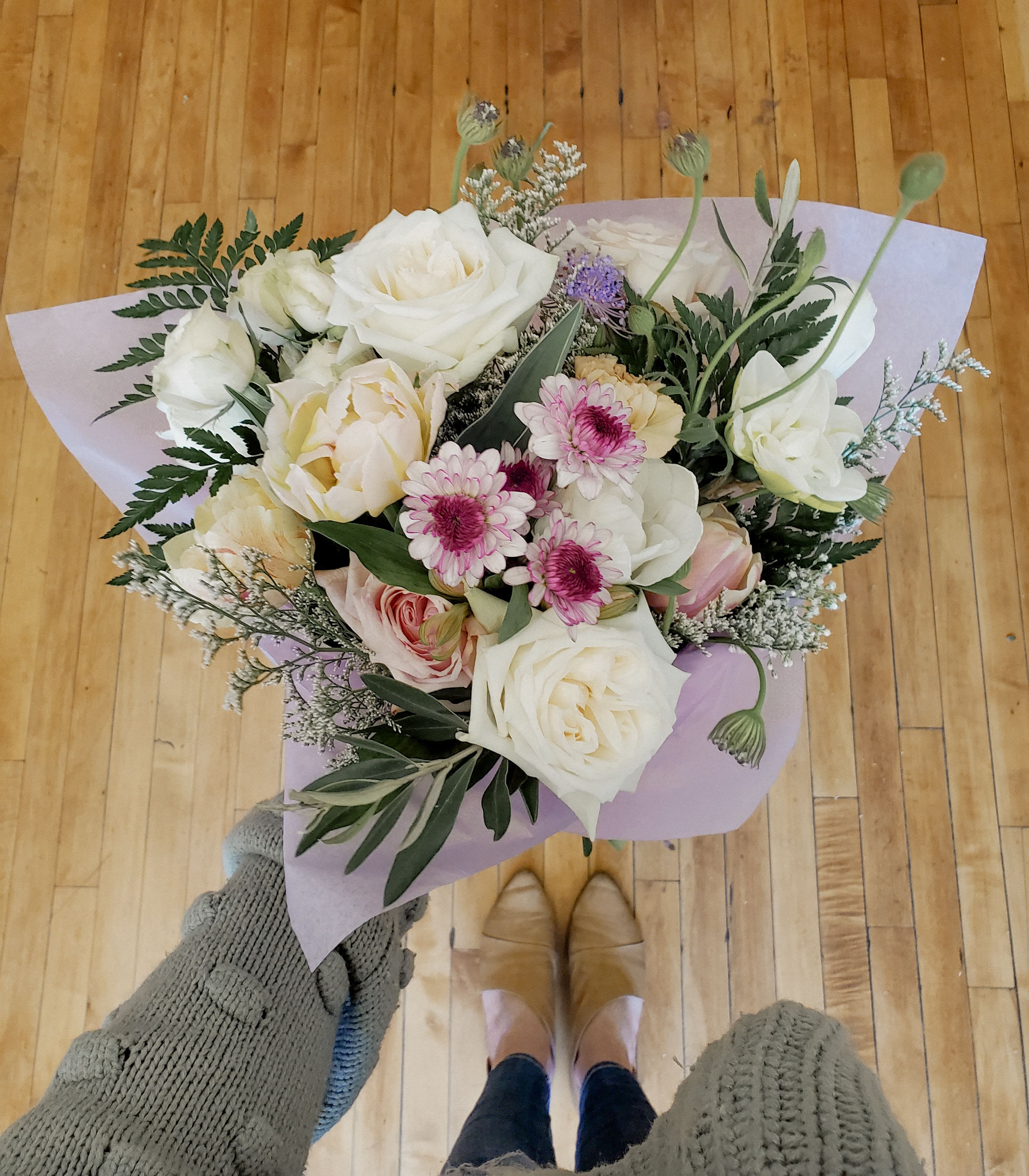 Designer's Choice Wrapped Bouquet  - Order a wrapped bouquet for pickup (at 2301 4th Street, Jackson only)!  Please note that colors will be designer's choice and based on availability! 