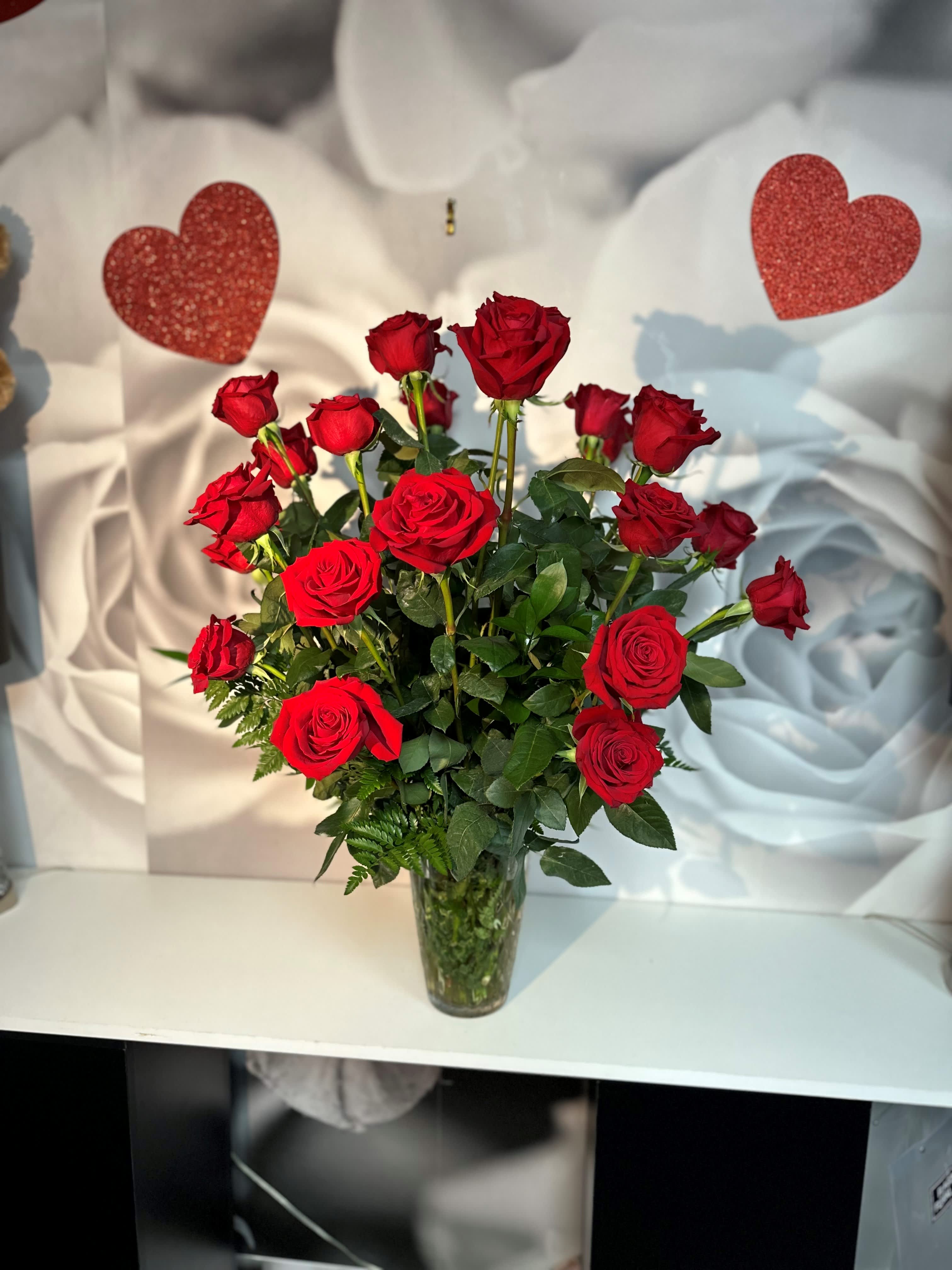 American Beauty 3FT Roses!! - wow them with the largest Roses they ever seen. Our American Beauty 1 dozen 3ft roses is sure to stun them!
