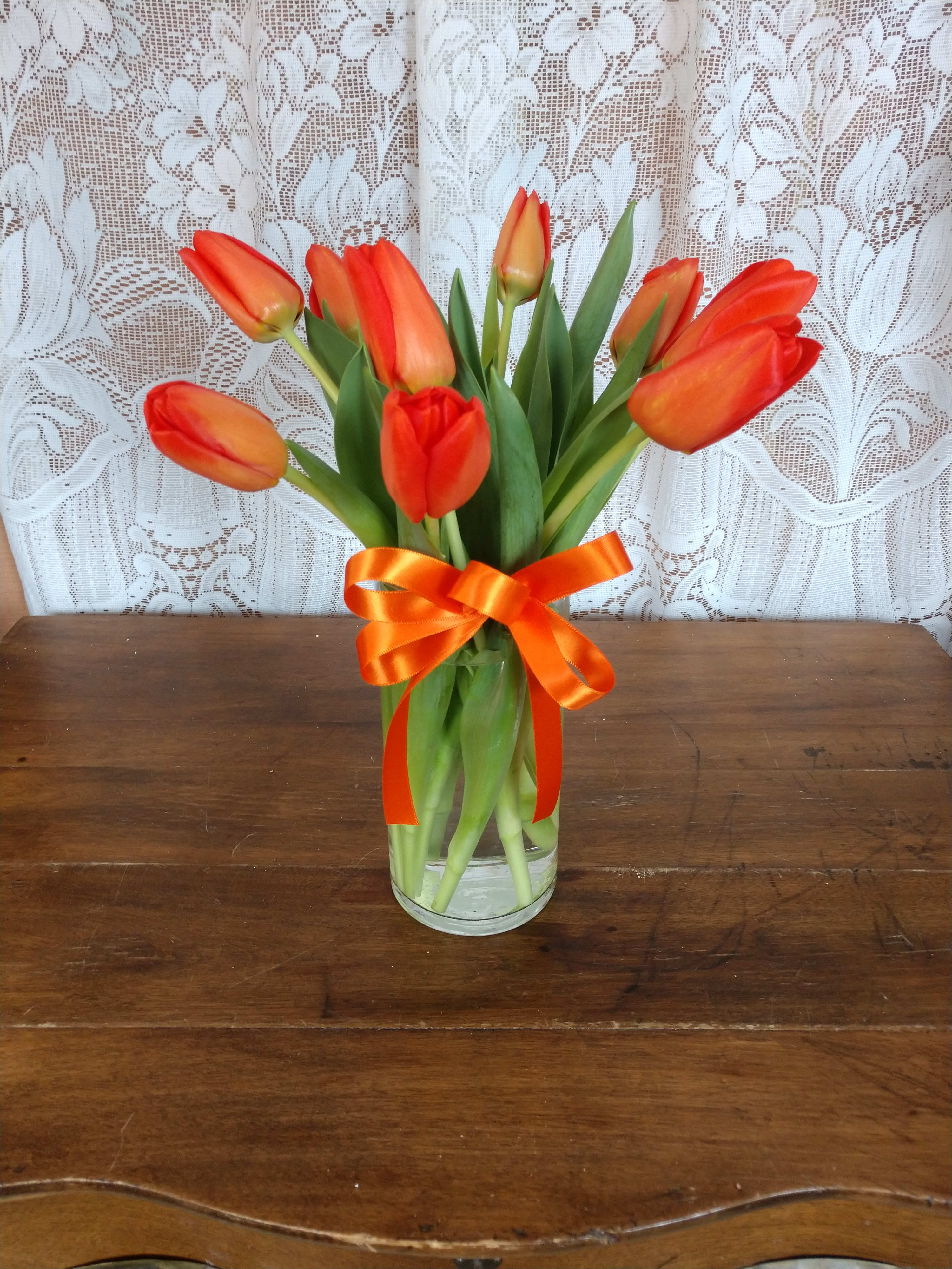 Bold Orange Tulips - Boldest tulip bouquet ever! 