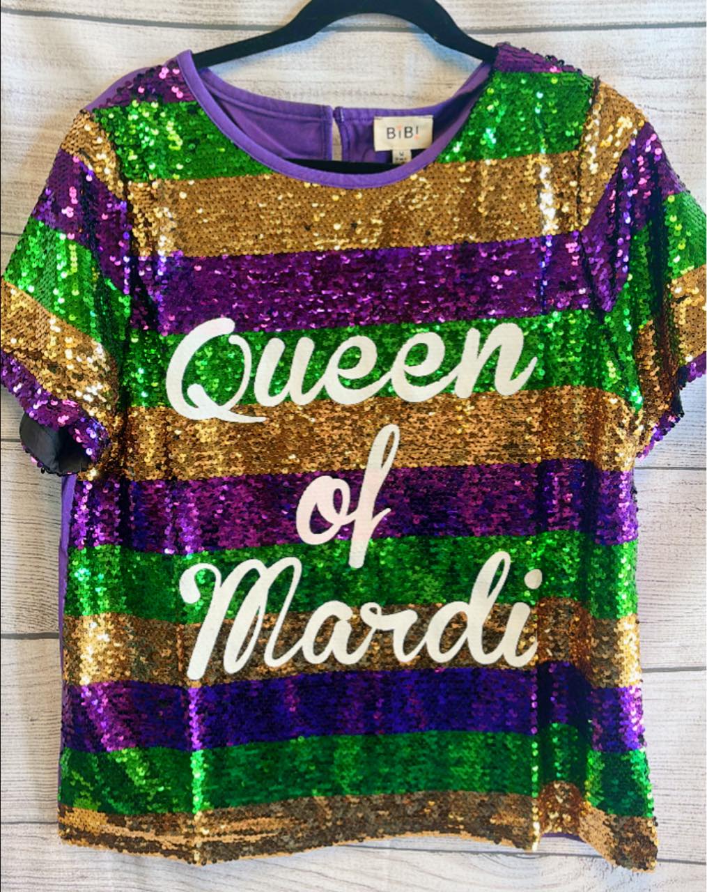 Queen of Mardi sequin top - Sequin top (Sizes small - x large) specify size in special instructions